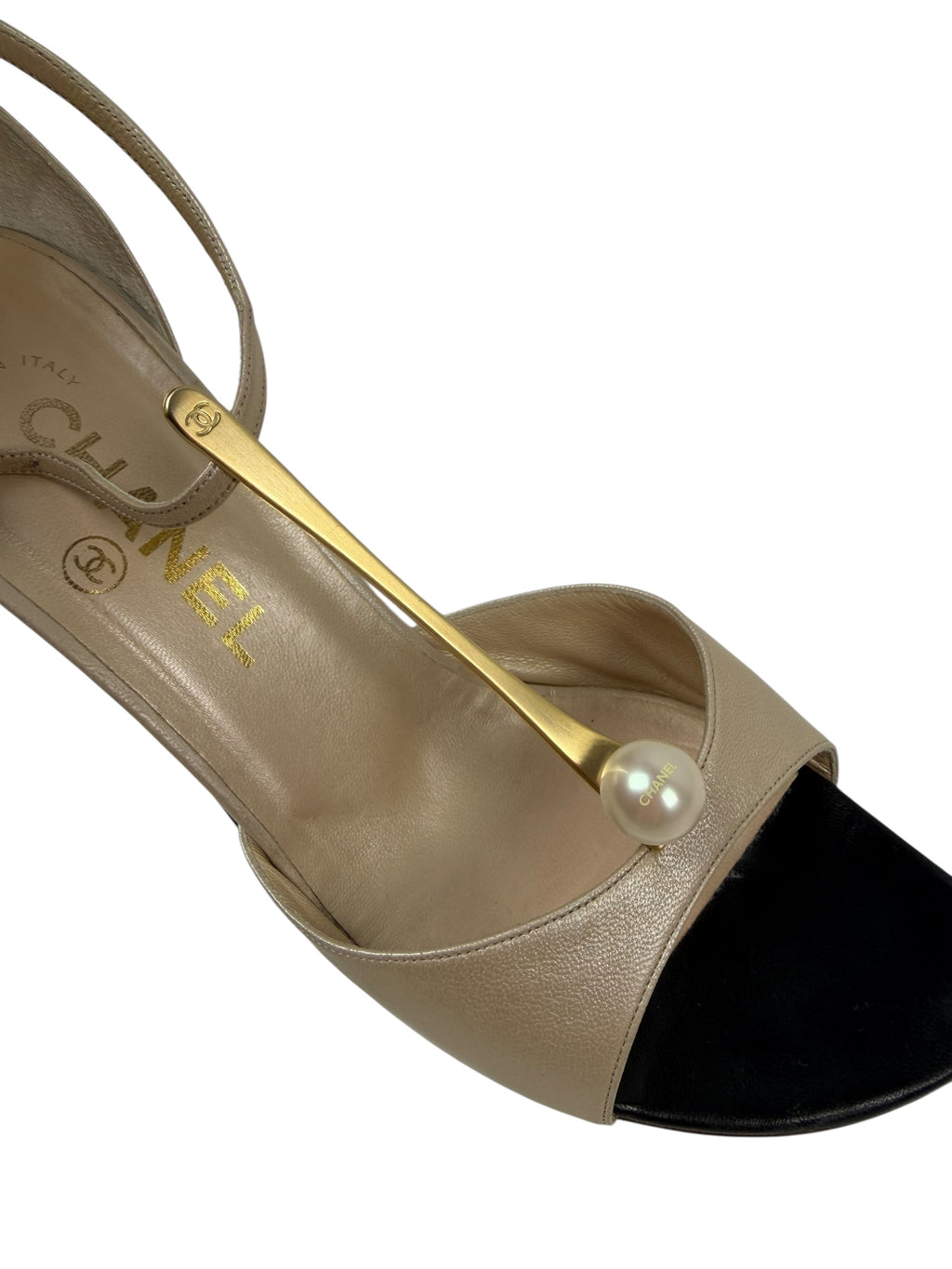 Chanel Spring / 2001 Pearl T-Strap Heels