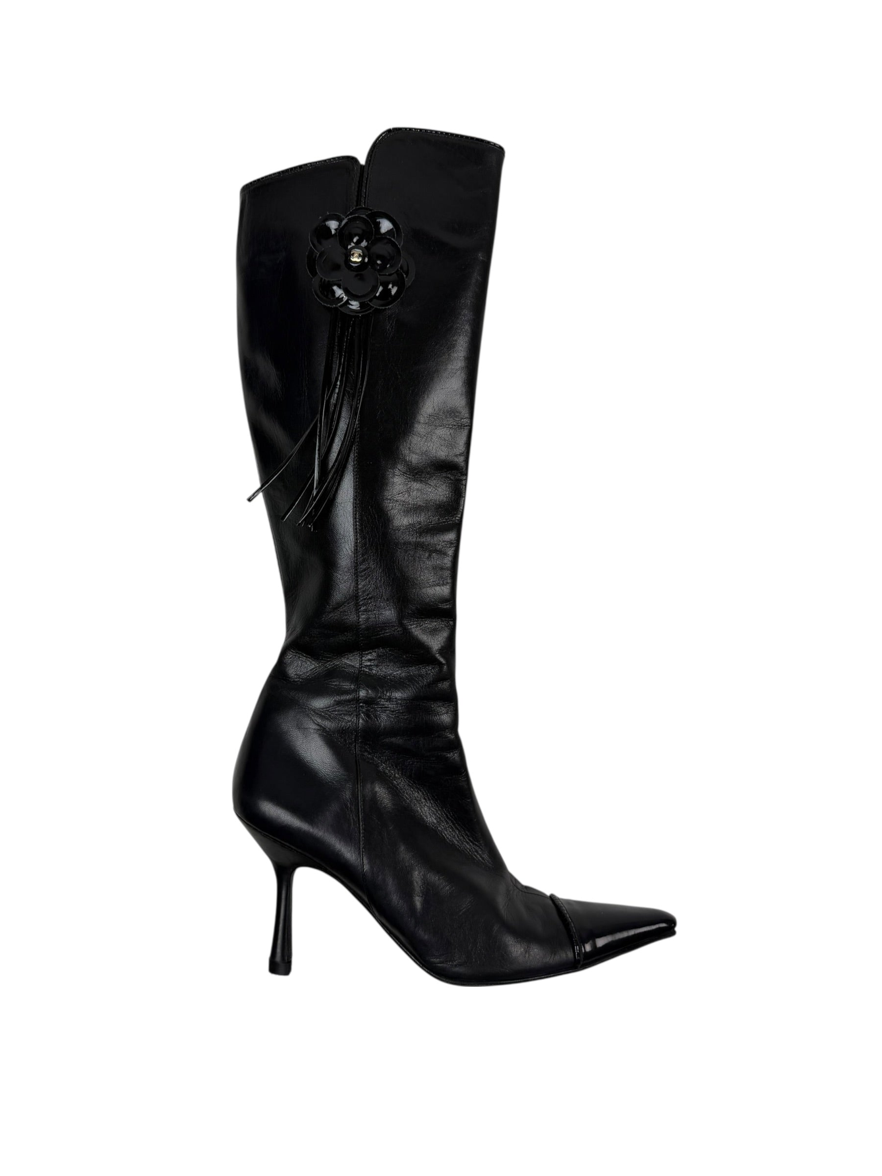 Chanel Autumn / 2002 Leather High Boots