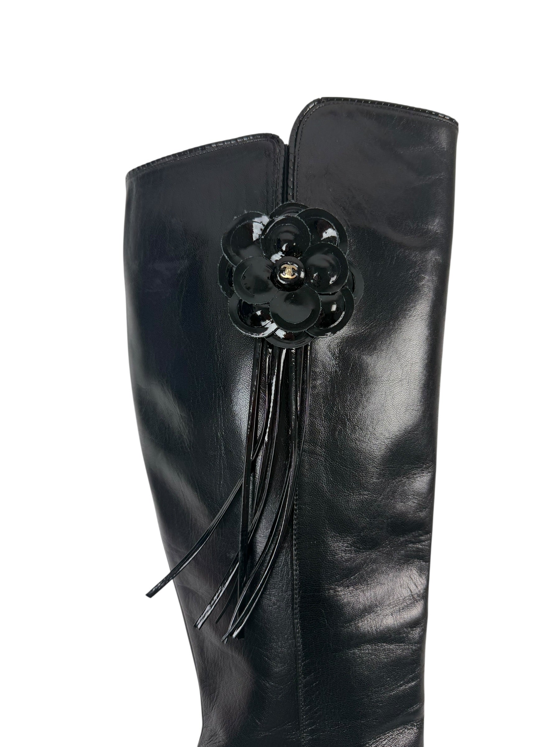 Chanel Autumn / 2002 Leather High Boots