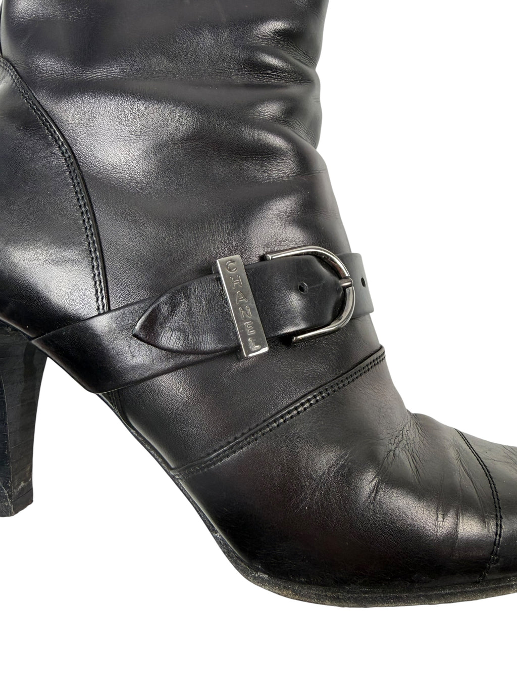 Chanel Autumn / 2002 Timeless Clasp High Heel Boot