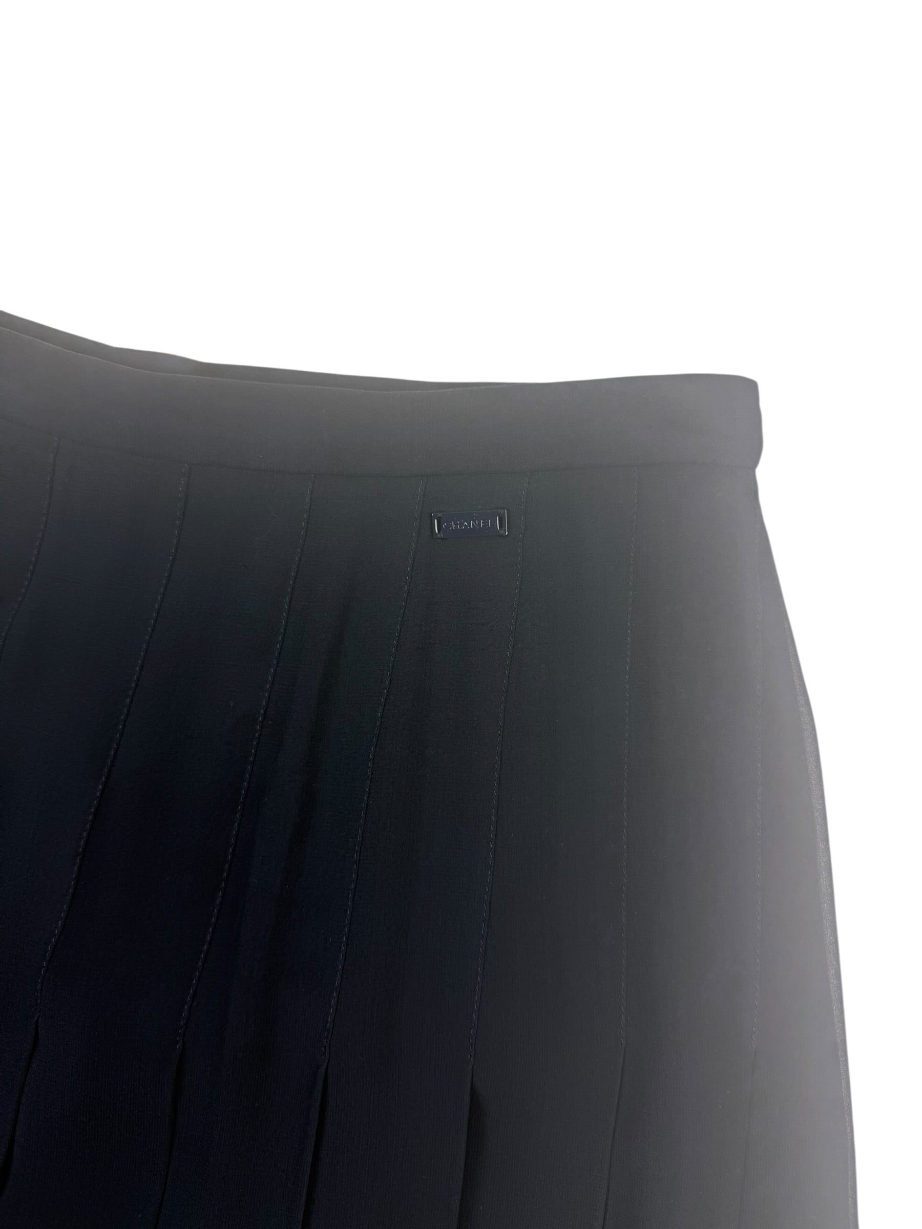 Chanel SS / 2001 Silk Pleated Skirt