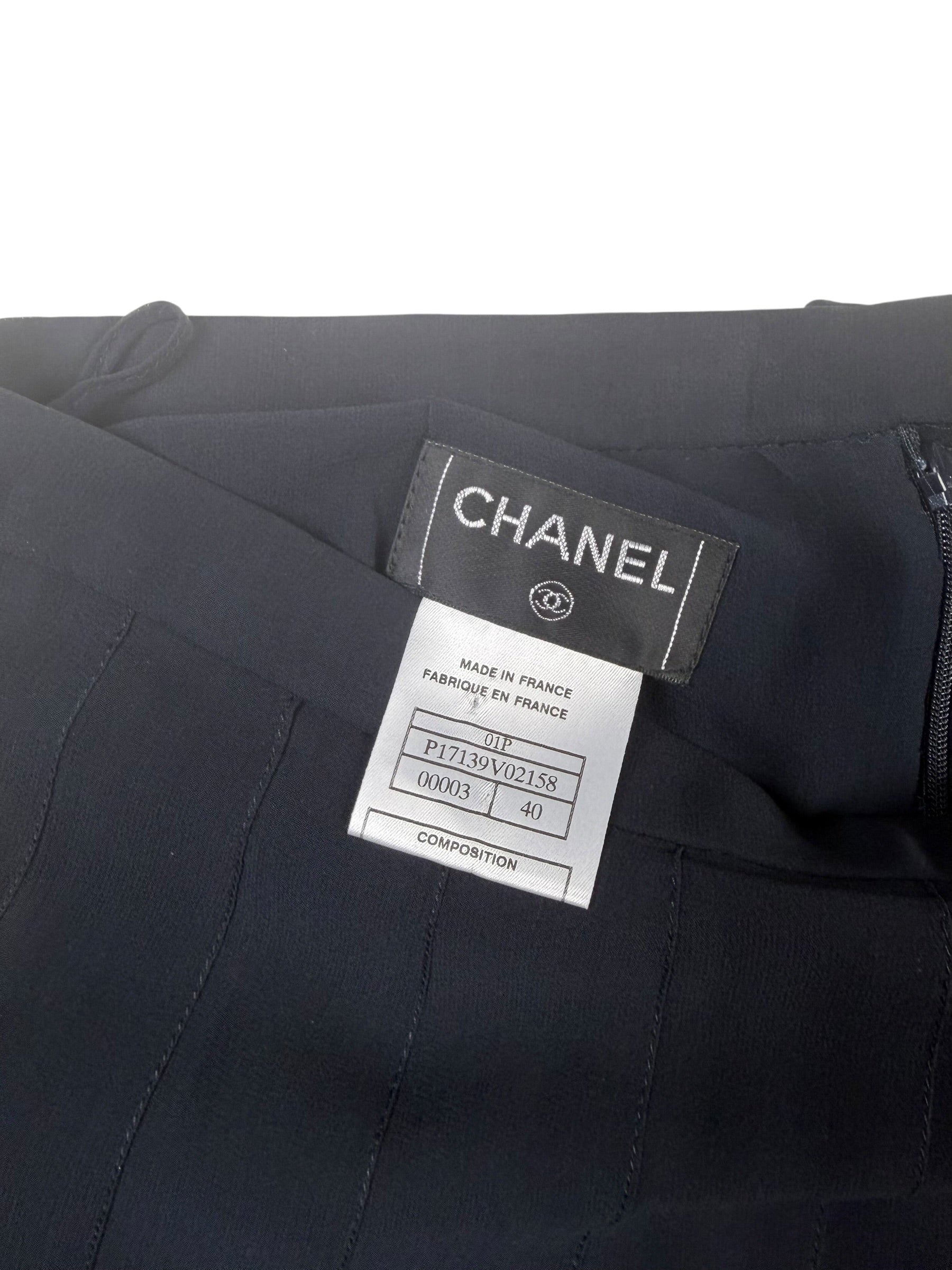 Chanel SS / 2001 Silk Pleated Skirt