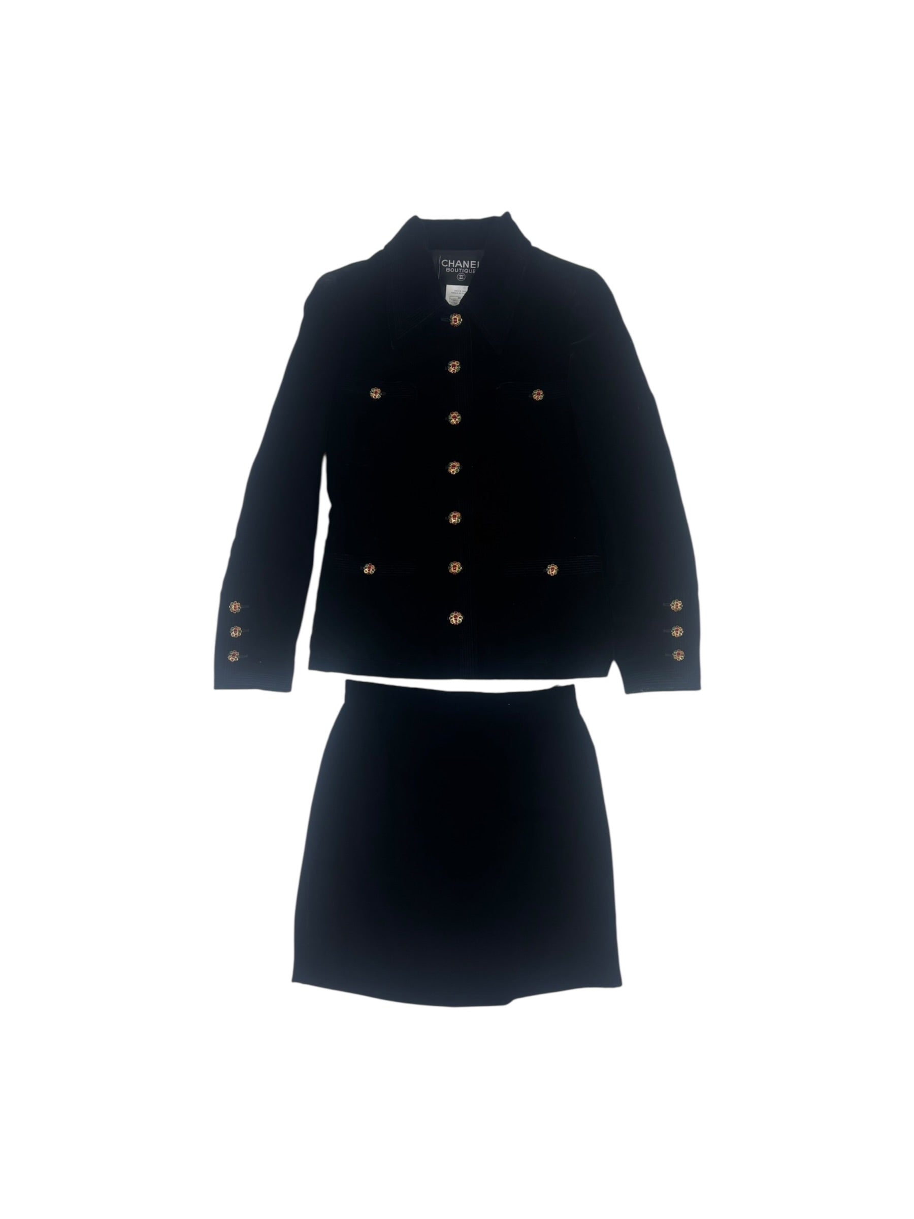 Chanel Boutique FW / 1996 La Petite Noir Jacket Set