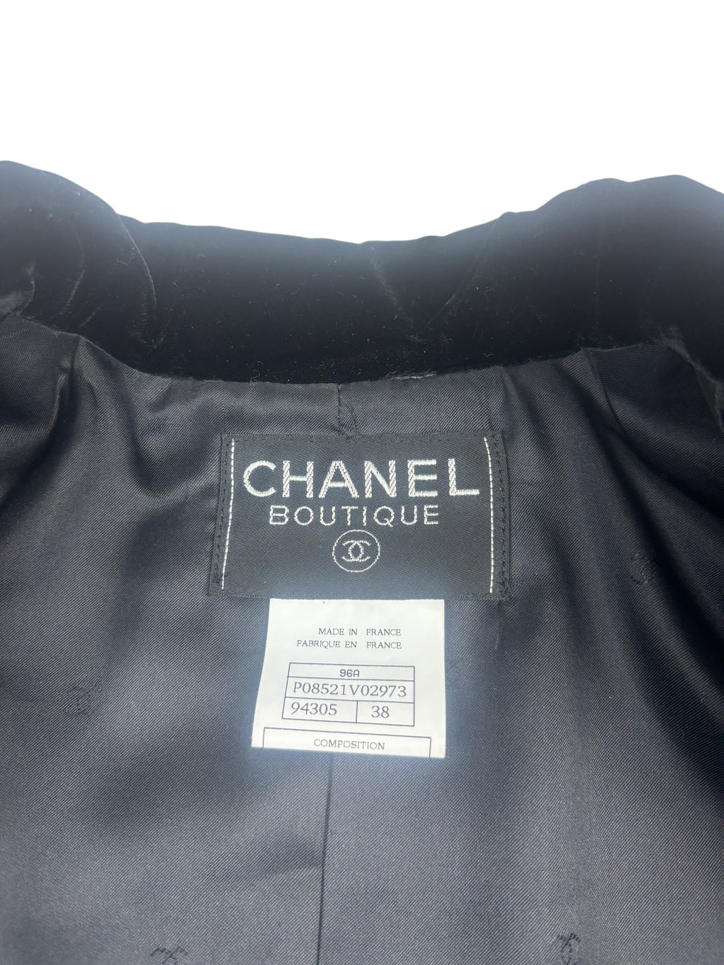 Chanel Boutique FW / 1996 La Petite Noir Jacket Set