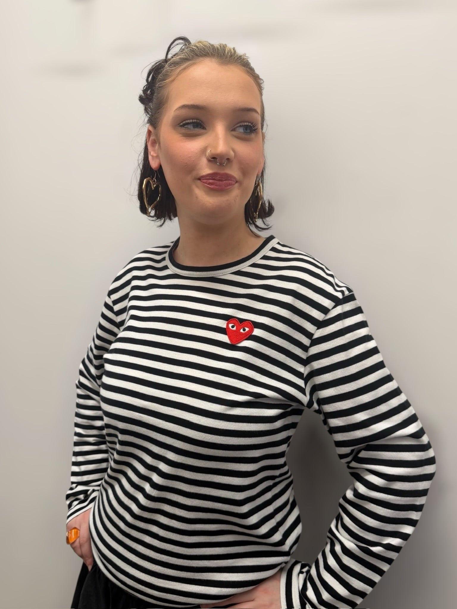 Comme des Garçons PLAY Stripe LS Tee