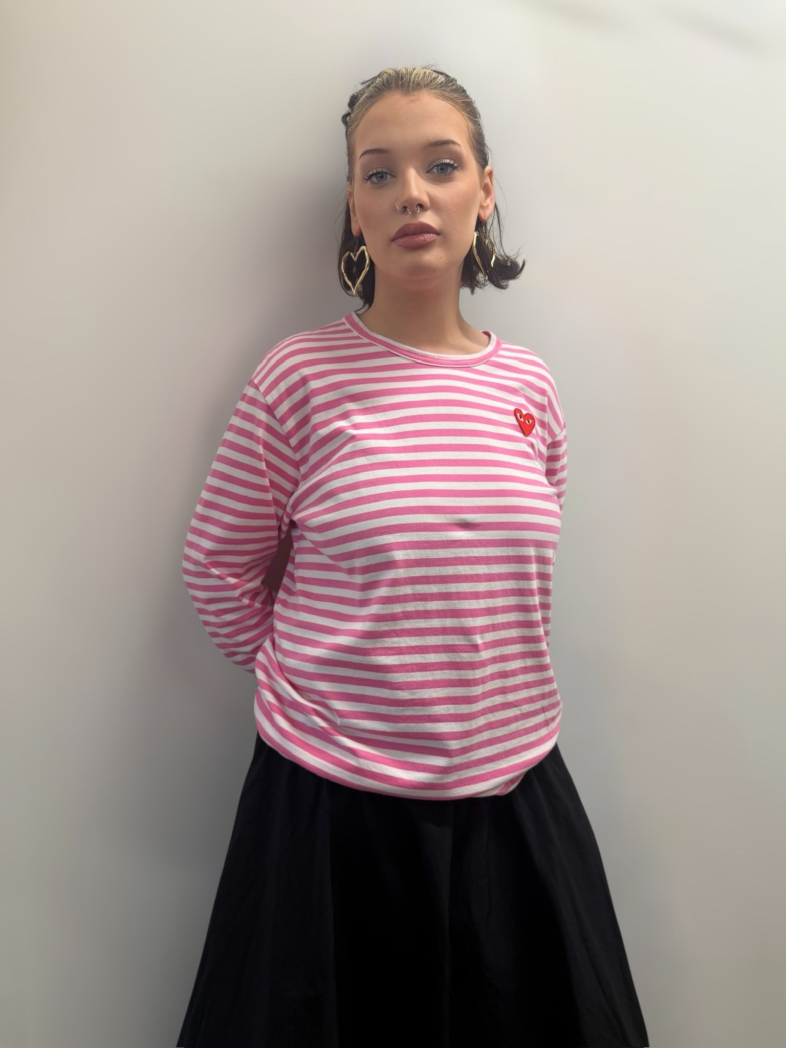 Comme des Garçons PLAY Stripe LS Tee
