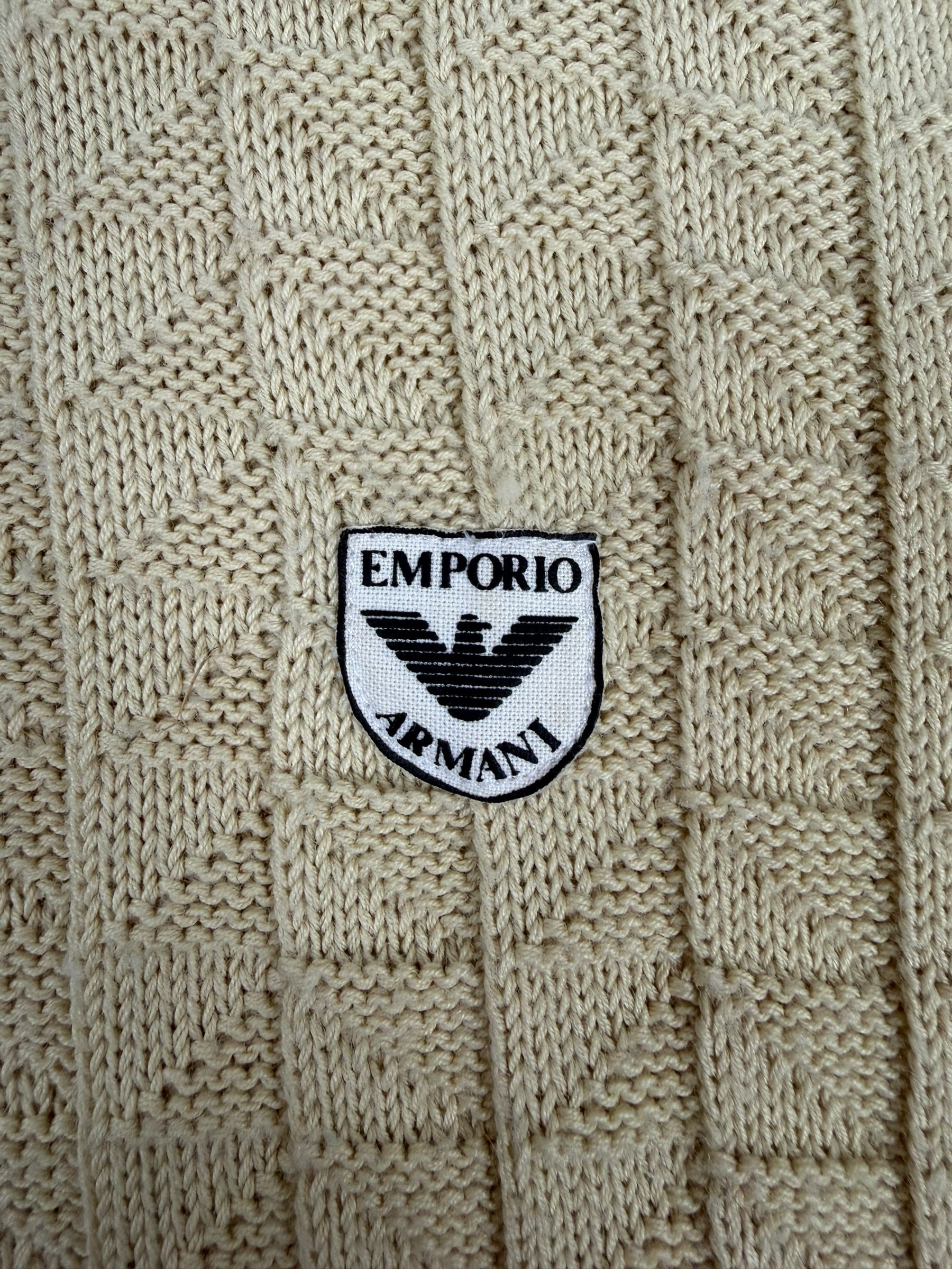 Emporio Armani 1980s Diamond Jacquard Knit