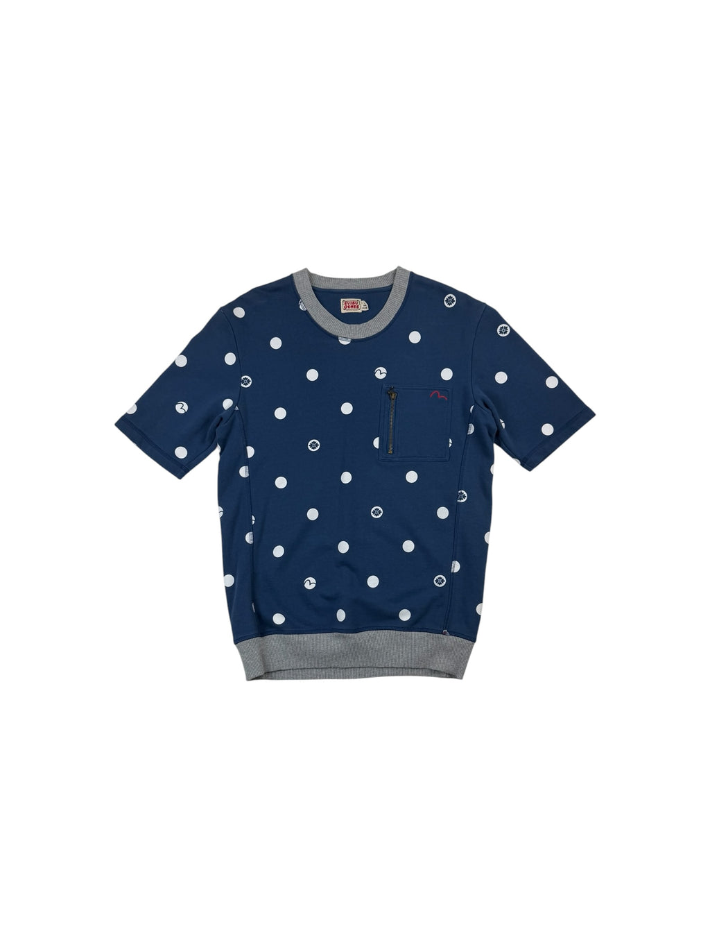 Evisu Genes 2000’s Short Sleeve Polka Dot Sweatshirt