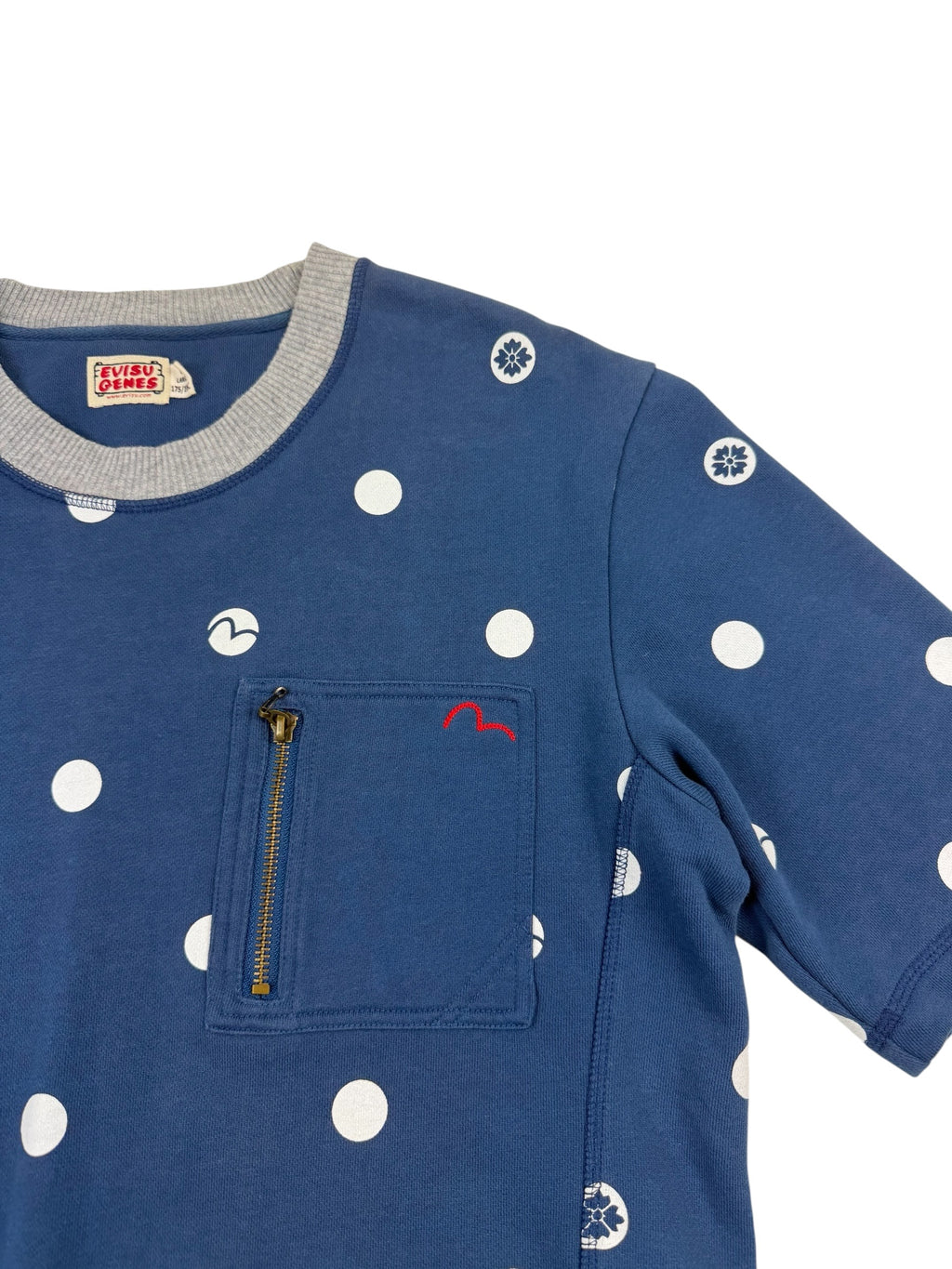 Evisu Genes 2000’s Short Sleeve Polka Dot Sweatshirt