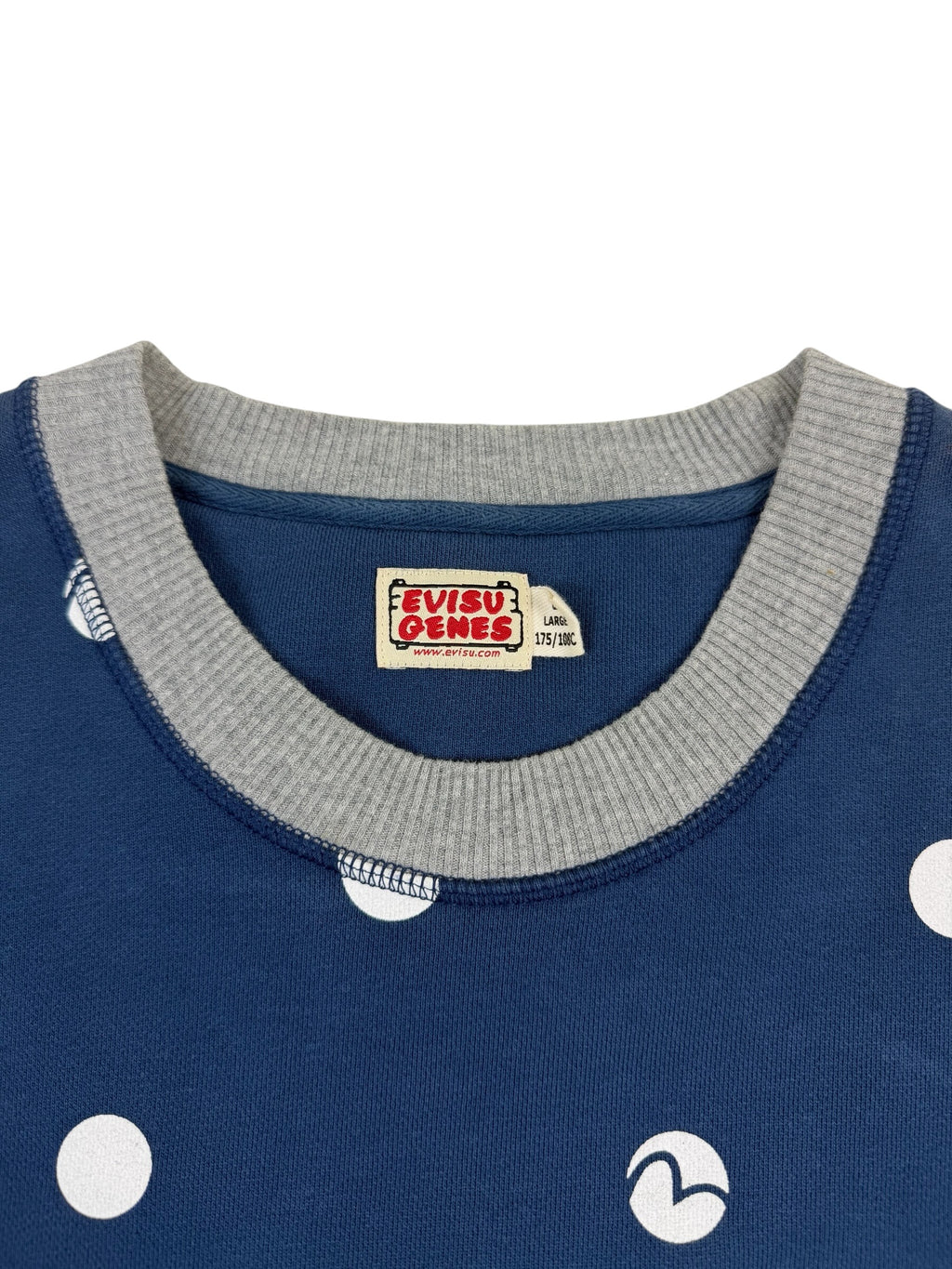 Evisu Genes 2000’s Short Sleeve Polka Dot Sweatshirt