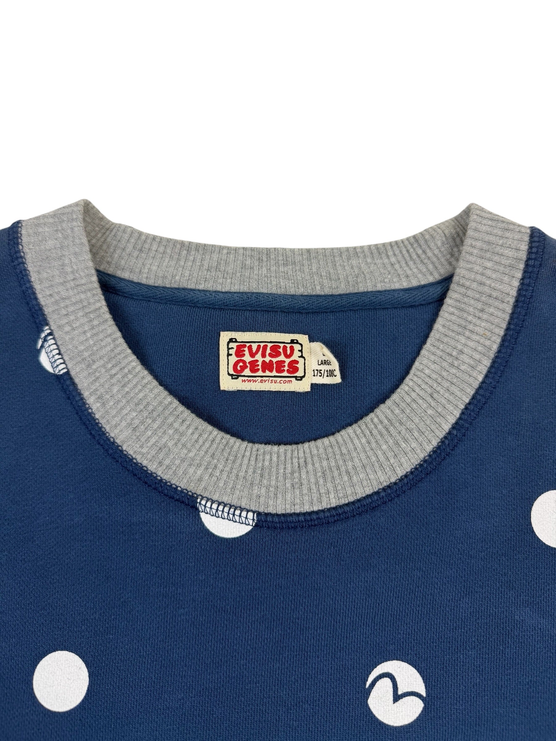 Evisu Genes 2000’s Short Sleeve Polka Dot Sweatshirt
