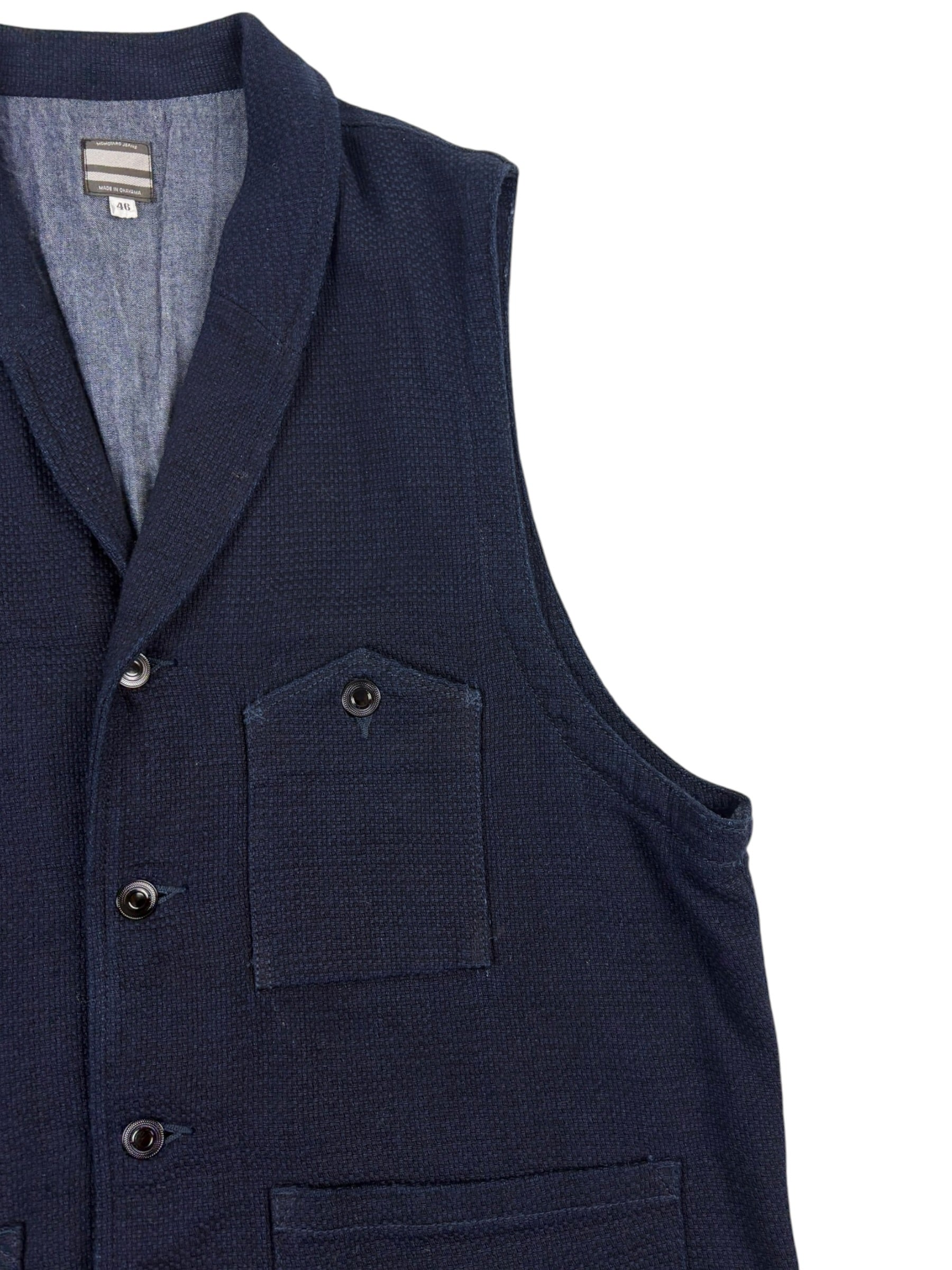 Momotara Jeans Indigo Denim Waistcoat