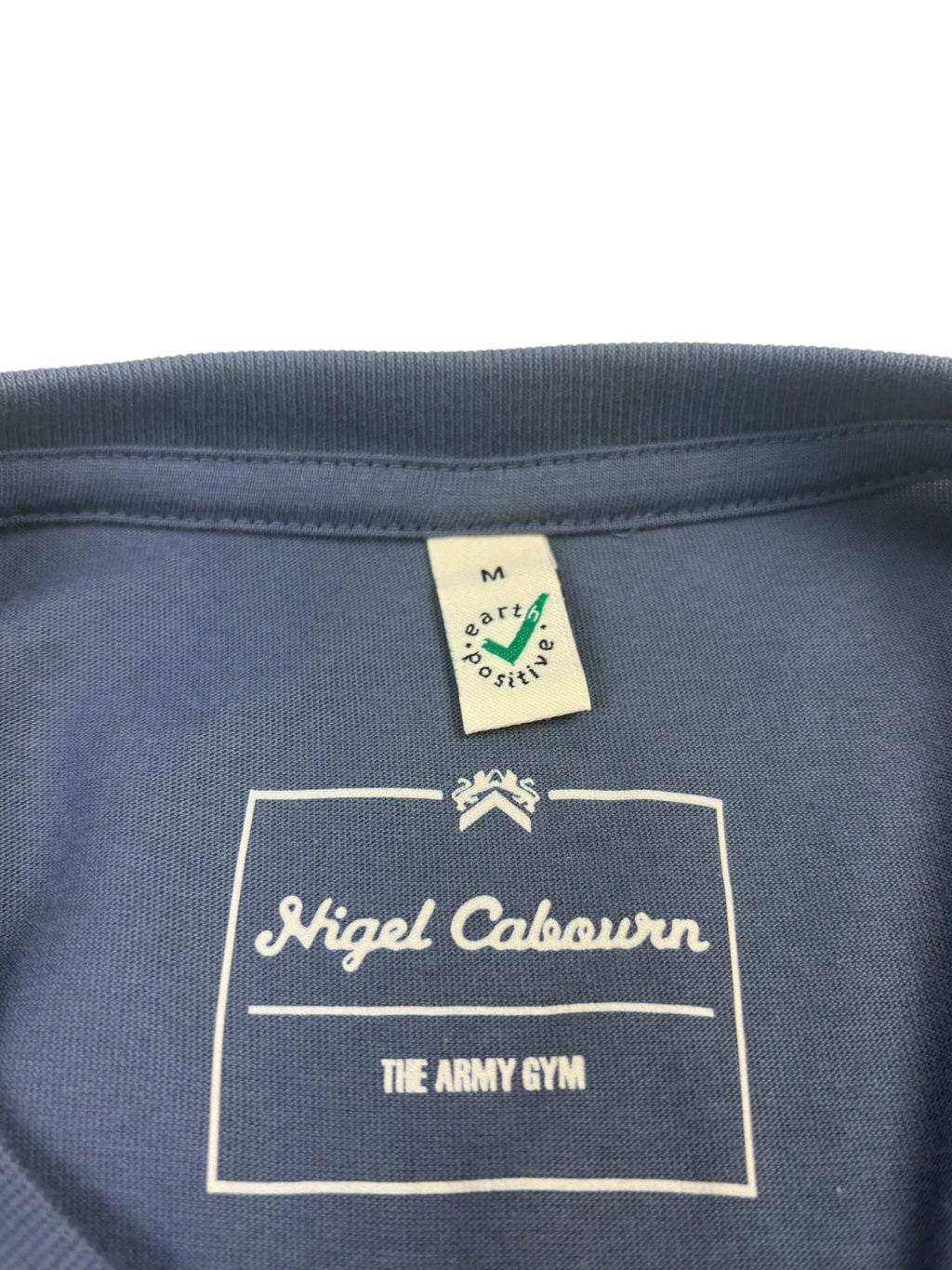 Nigel Cabourn Army Gym Printed T-Shirt Faded Navy