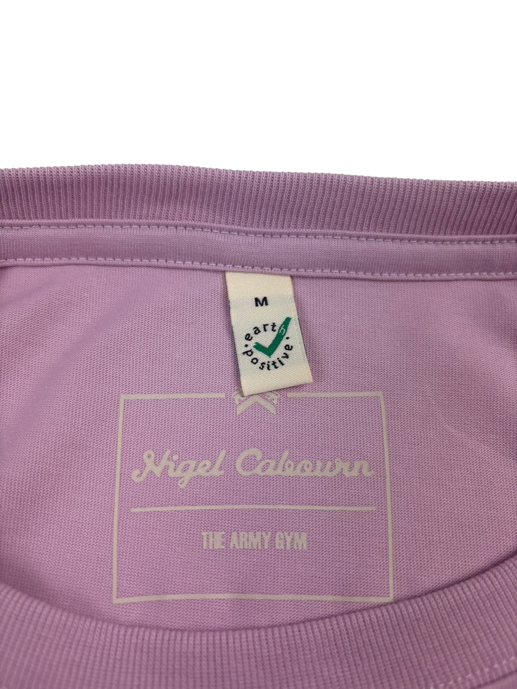Nigel Cabourn Army Gym Print T-Shirt Faded Pink