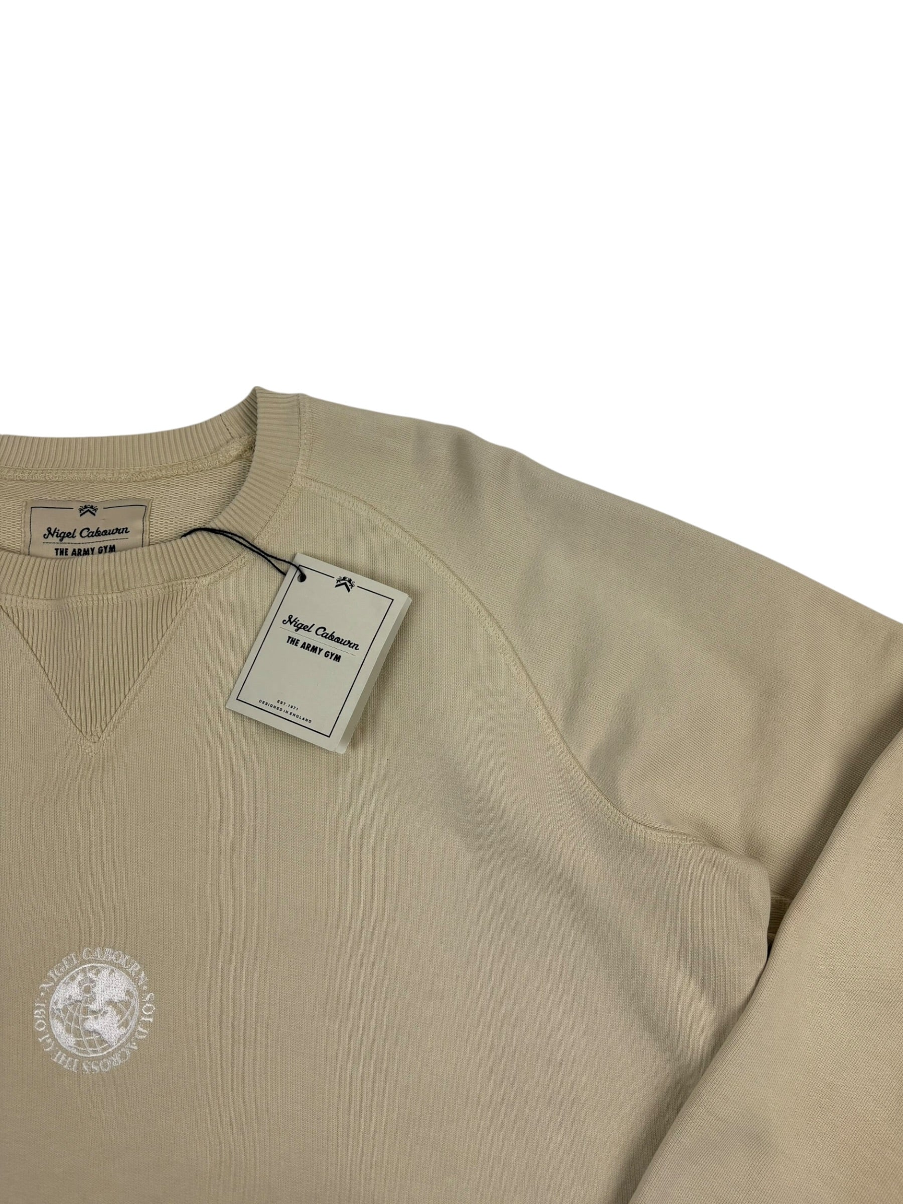 Nigel Cabourn Embroidered Logo Crew Sweatshirt