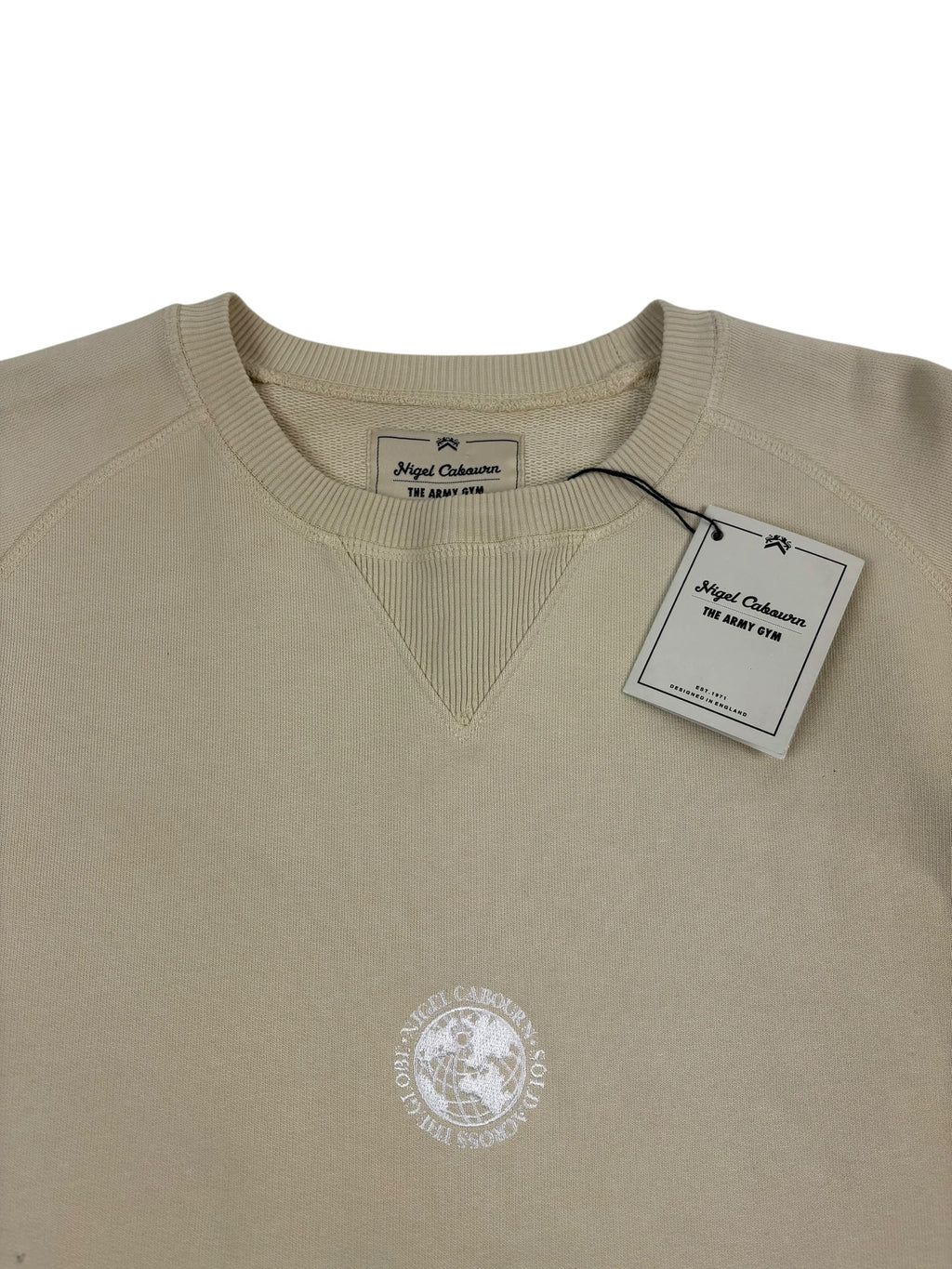 Nigel Cabourn Embroidered Logo Crew Sweatshirt