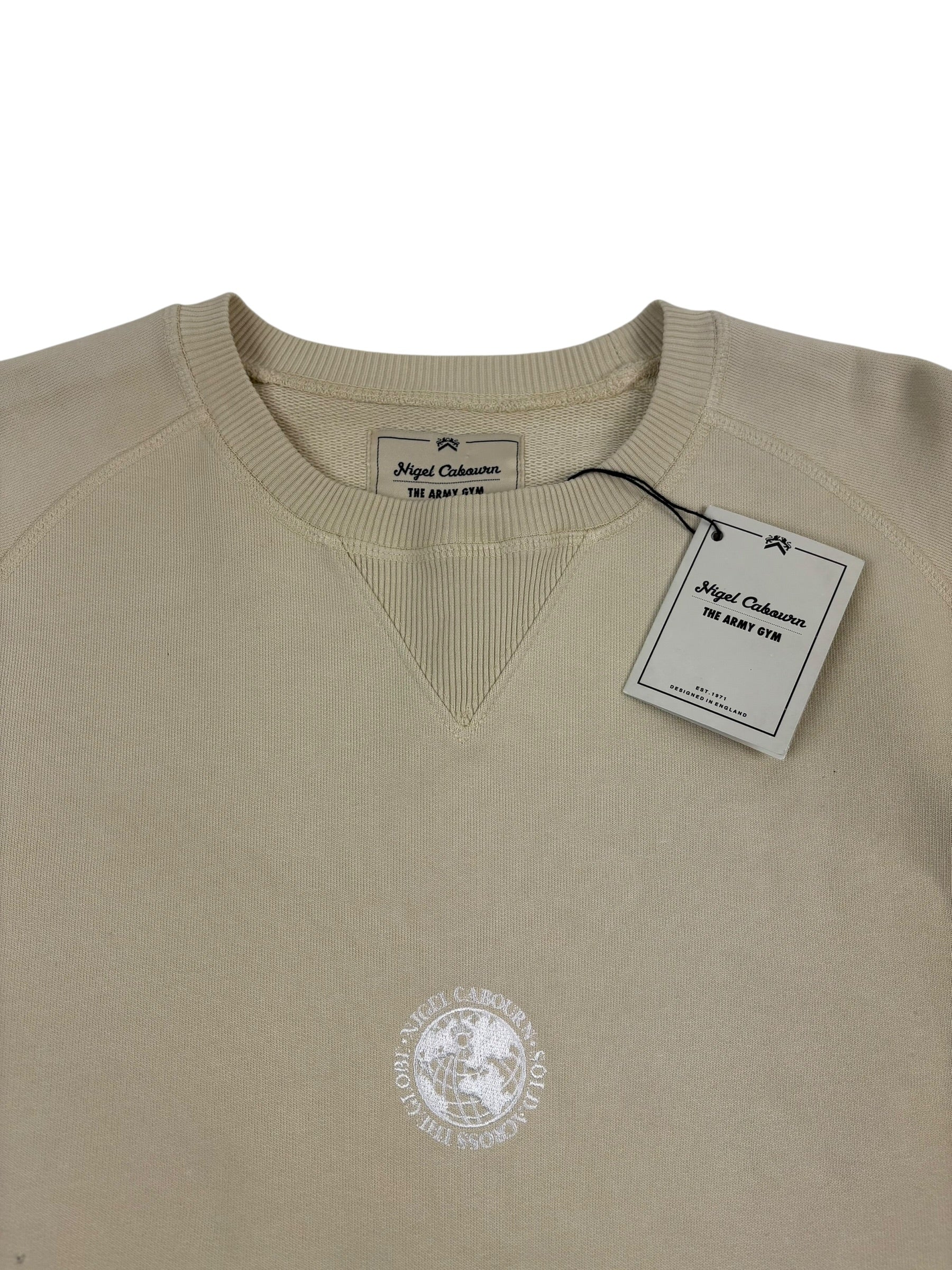 Nigel Cabourn Embroidered Logo Crew Sweatshirt
