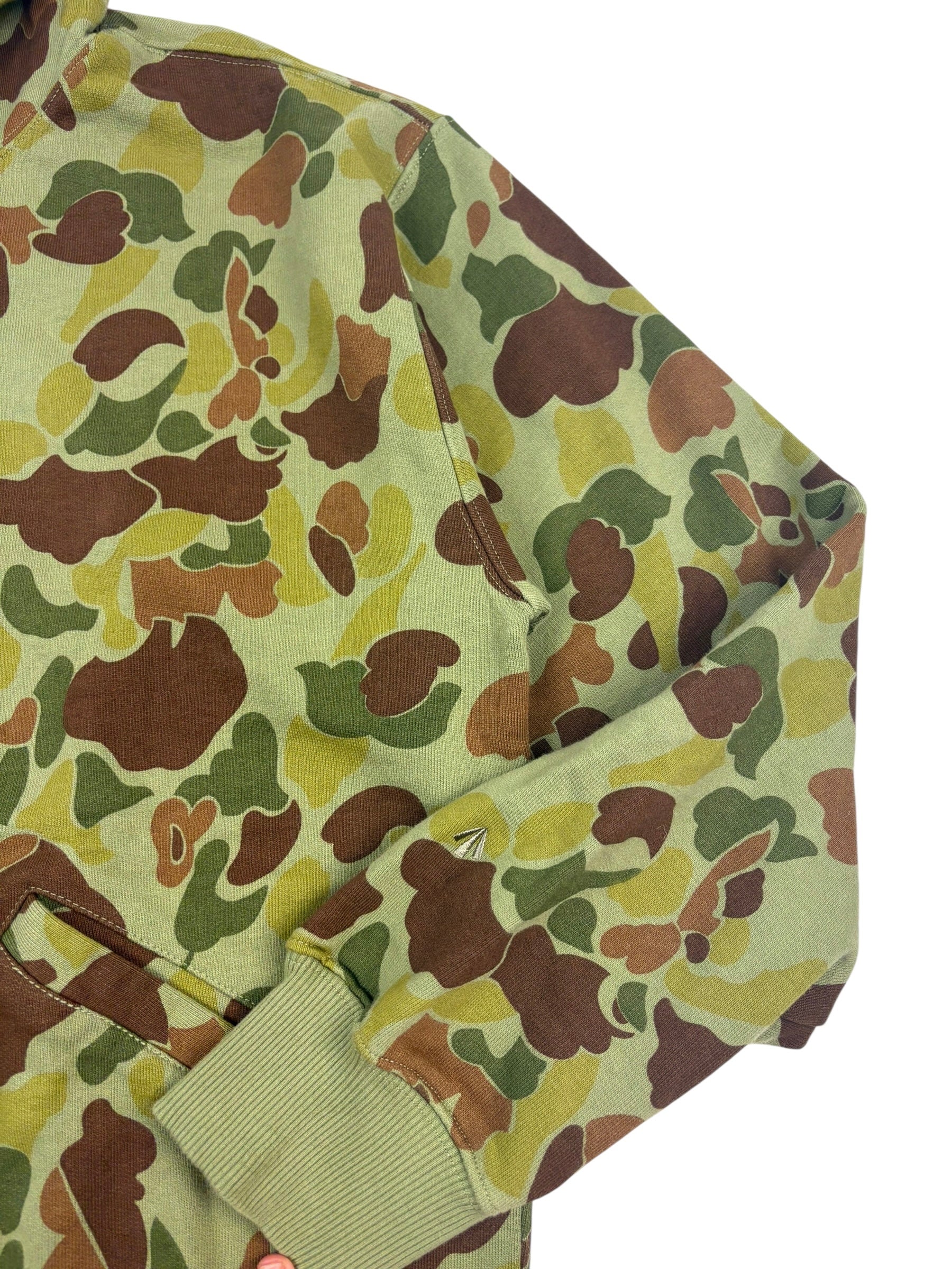 Nigel Cabourn Army Gym Fleece US Camo Zip Up Hoodie