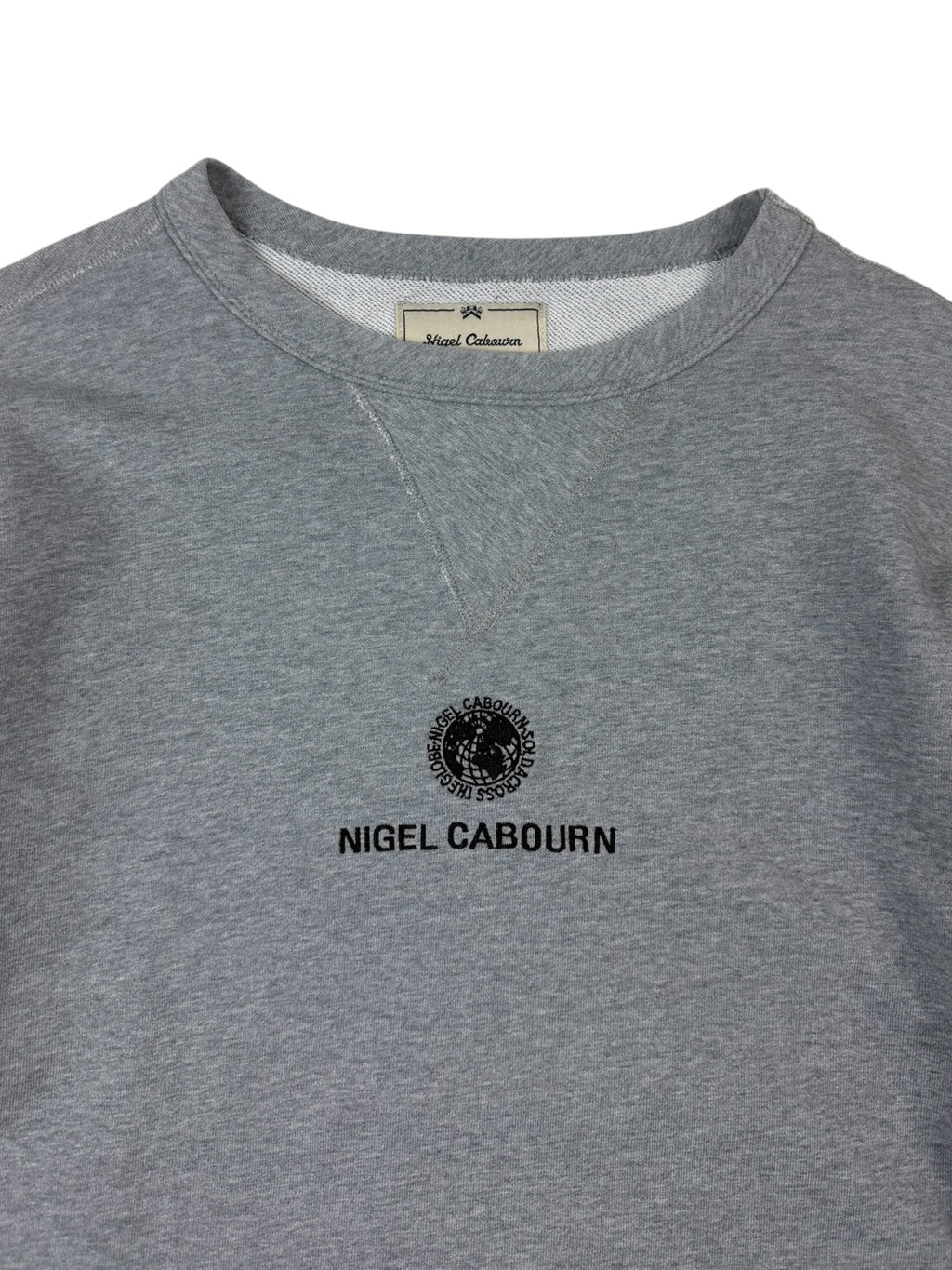 Nigel Cabourn Army Gym Embroidered Globe Sweatshirt