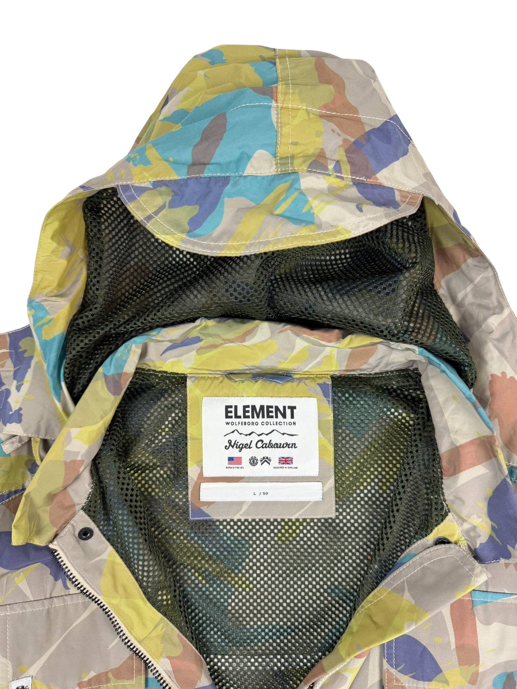 Nigel Cabourn Element Abstract Camo Alder Hunting Parka