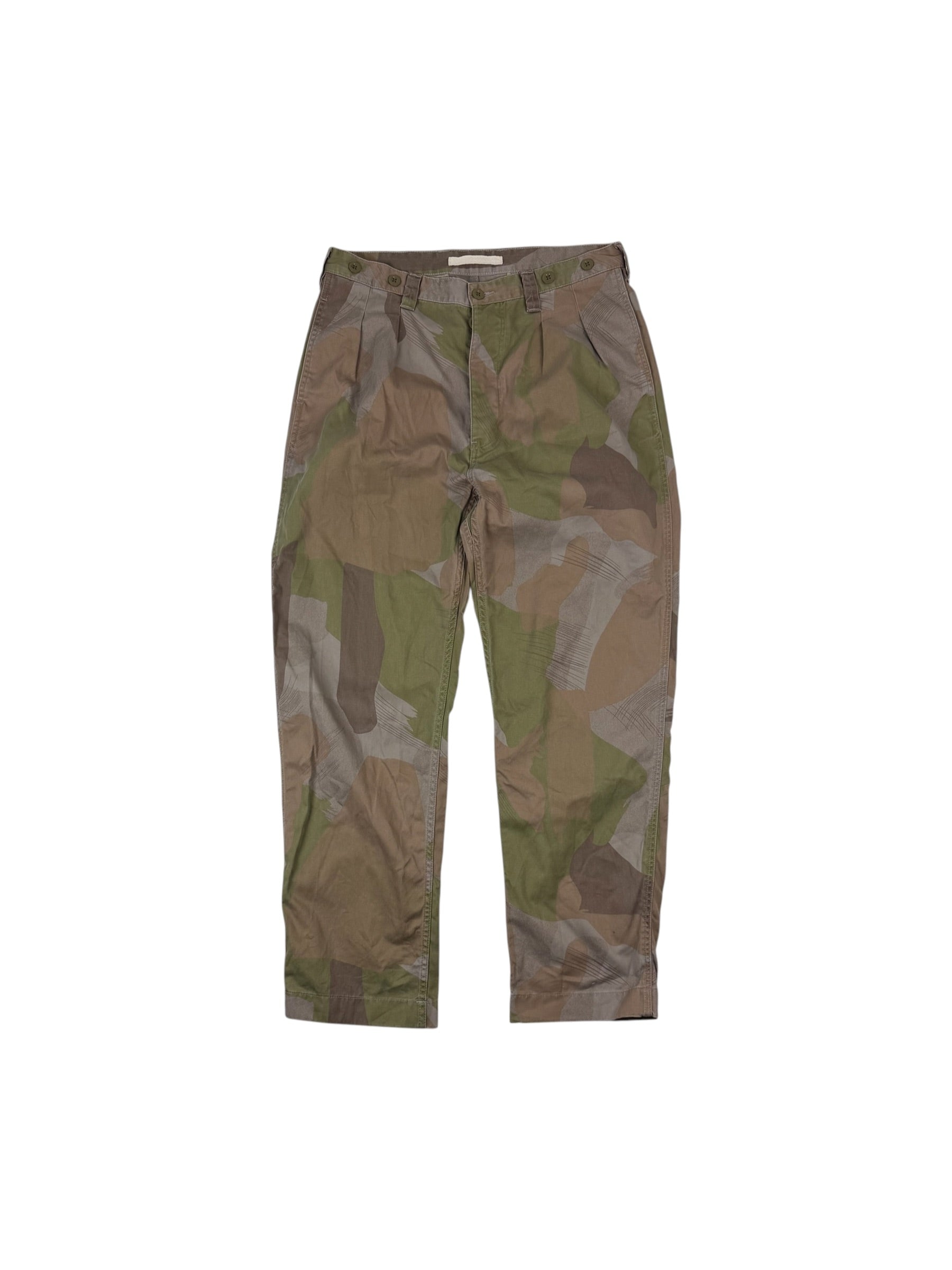 Nigel Cabourn Lybro Pleated Army Camo Pants