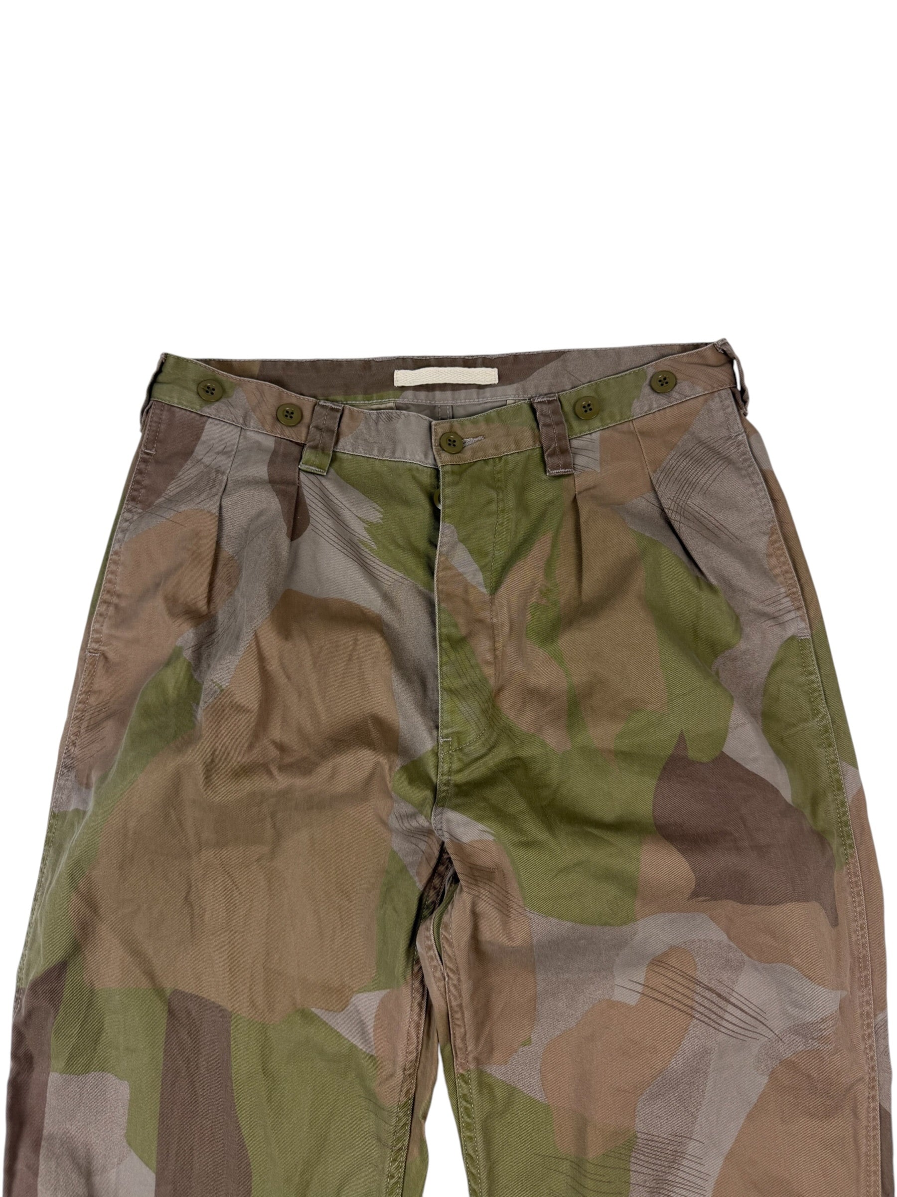 Nigel Cabourn Lybro Pleated Army Camo Pants
