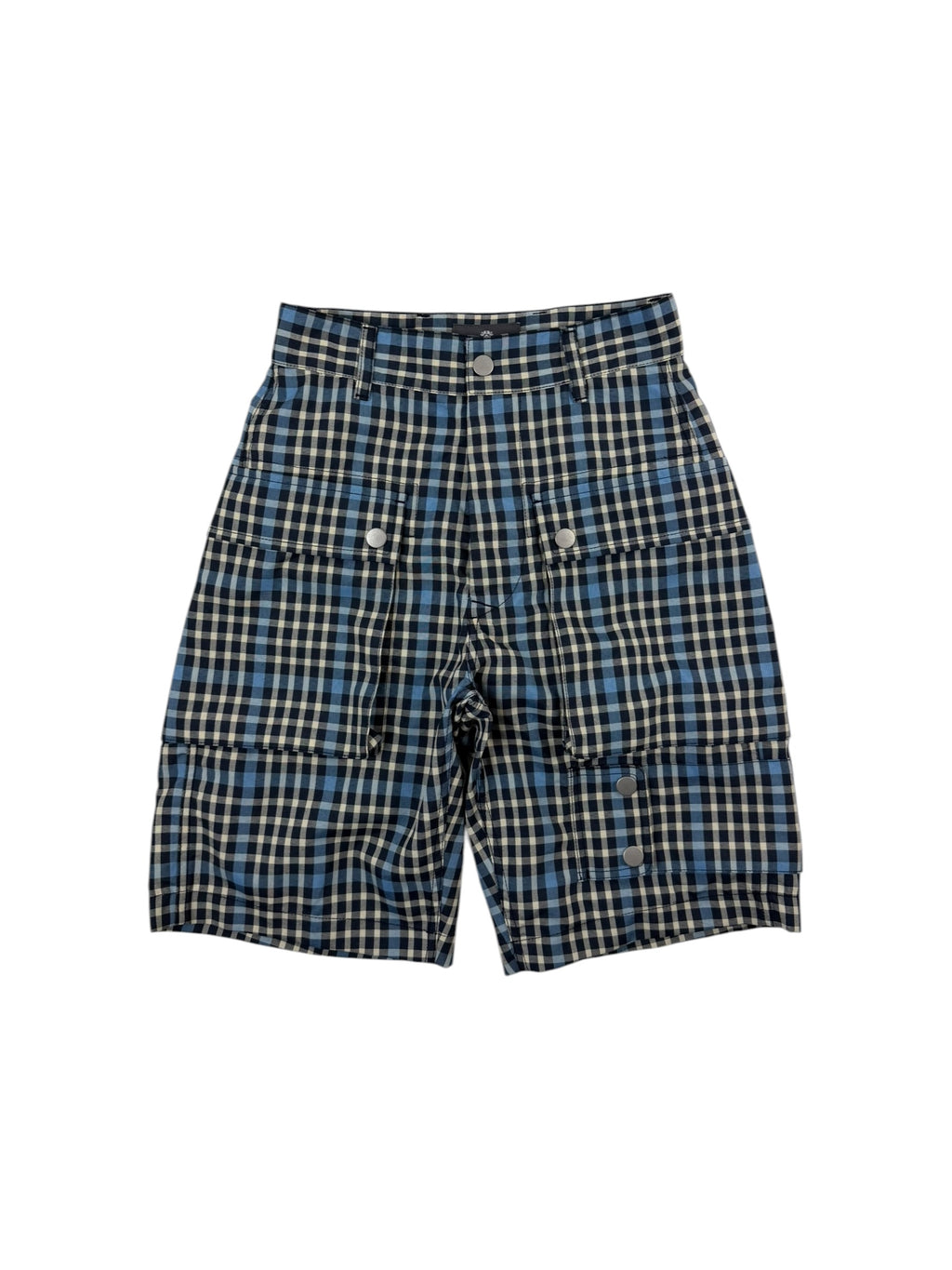 Nigel Cabourn Navy Check-4 Tool Shorts