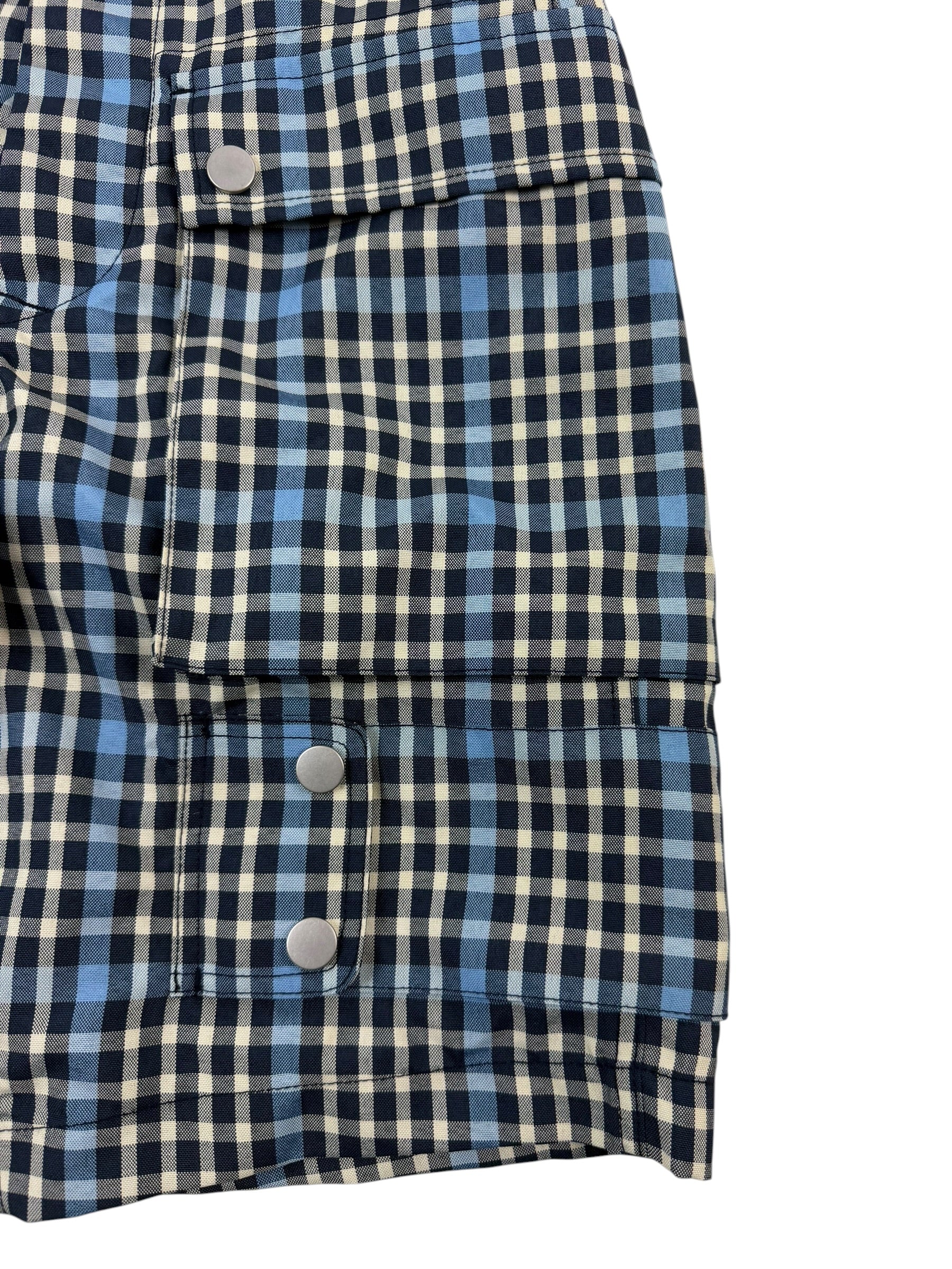 Nigel Cabourn Navy Check-4 Tool Shorts