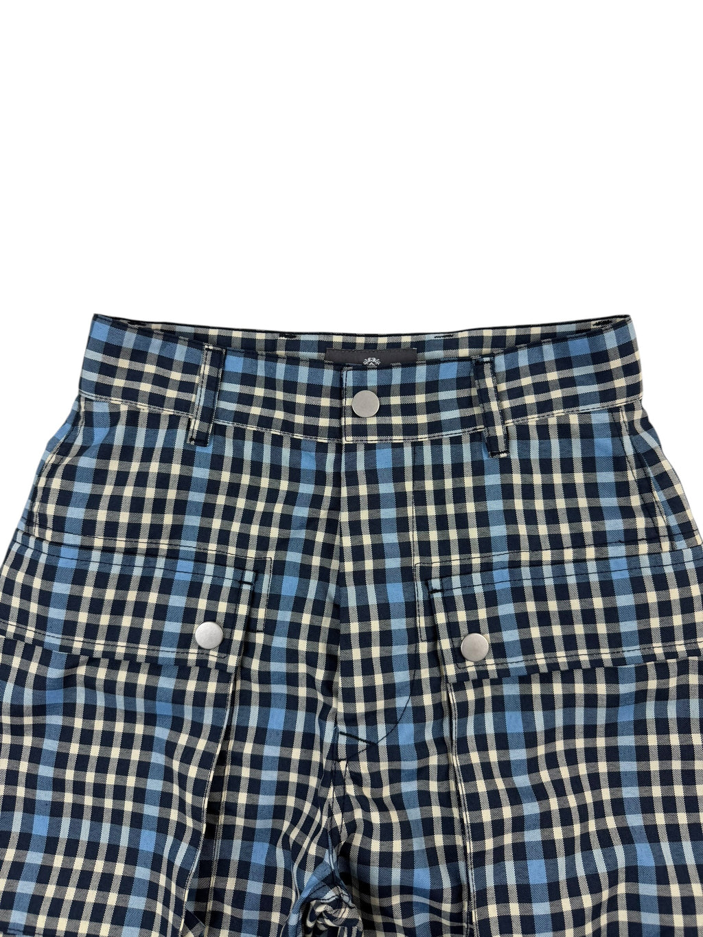 Nigel Cabourn Navy Check-4 Tool Shorts