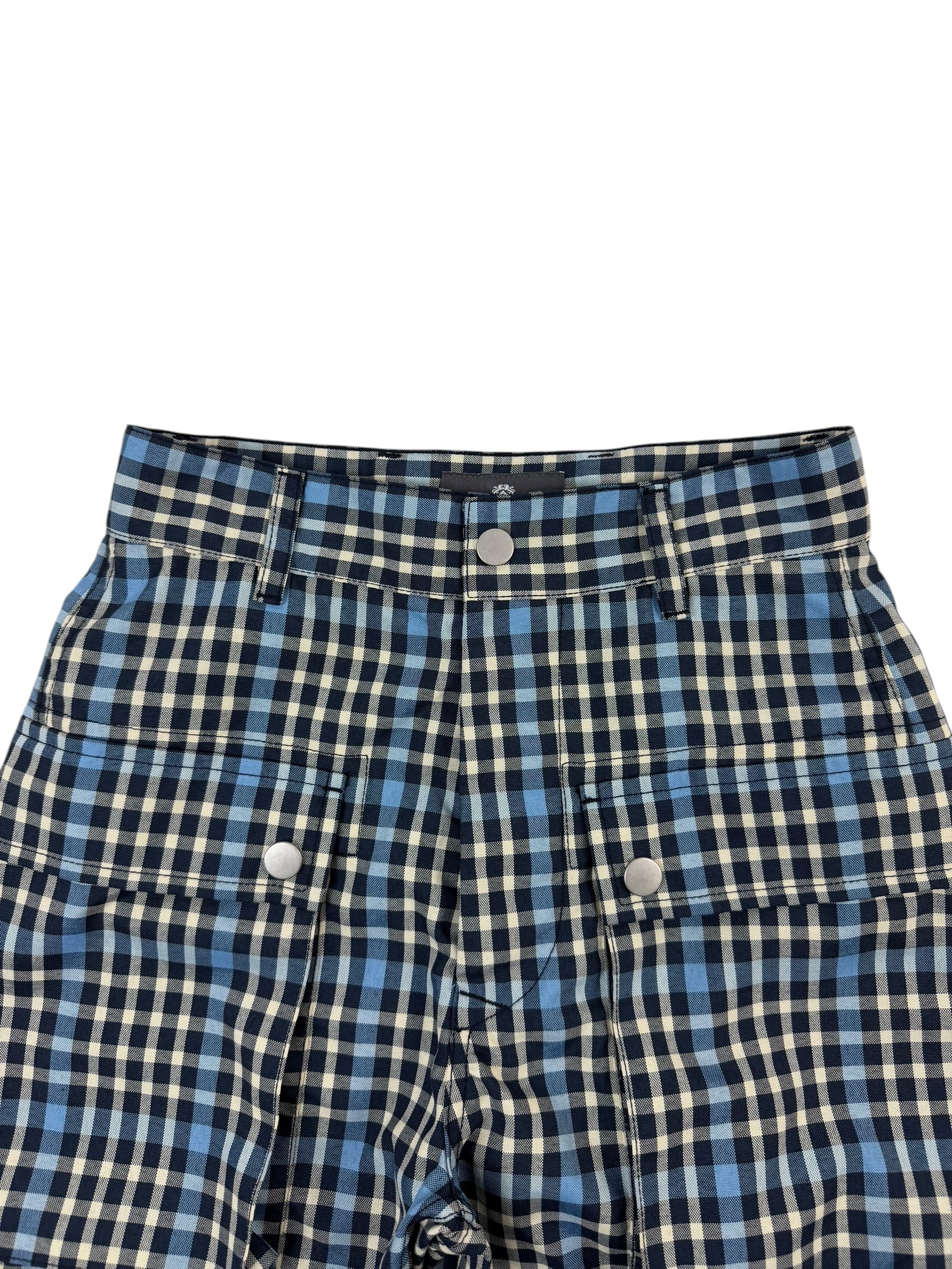 Nigel Cabourn Navy Check-4 Tool Shorts