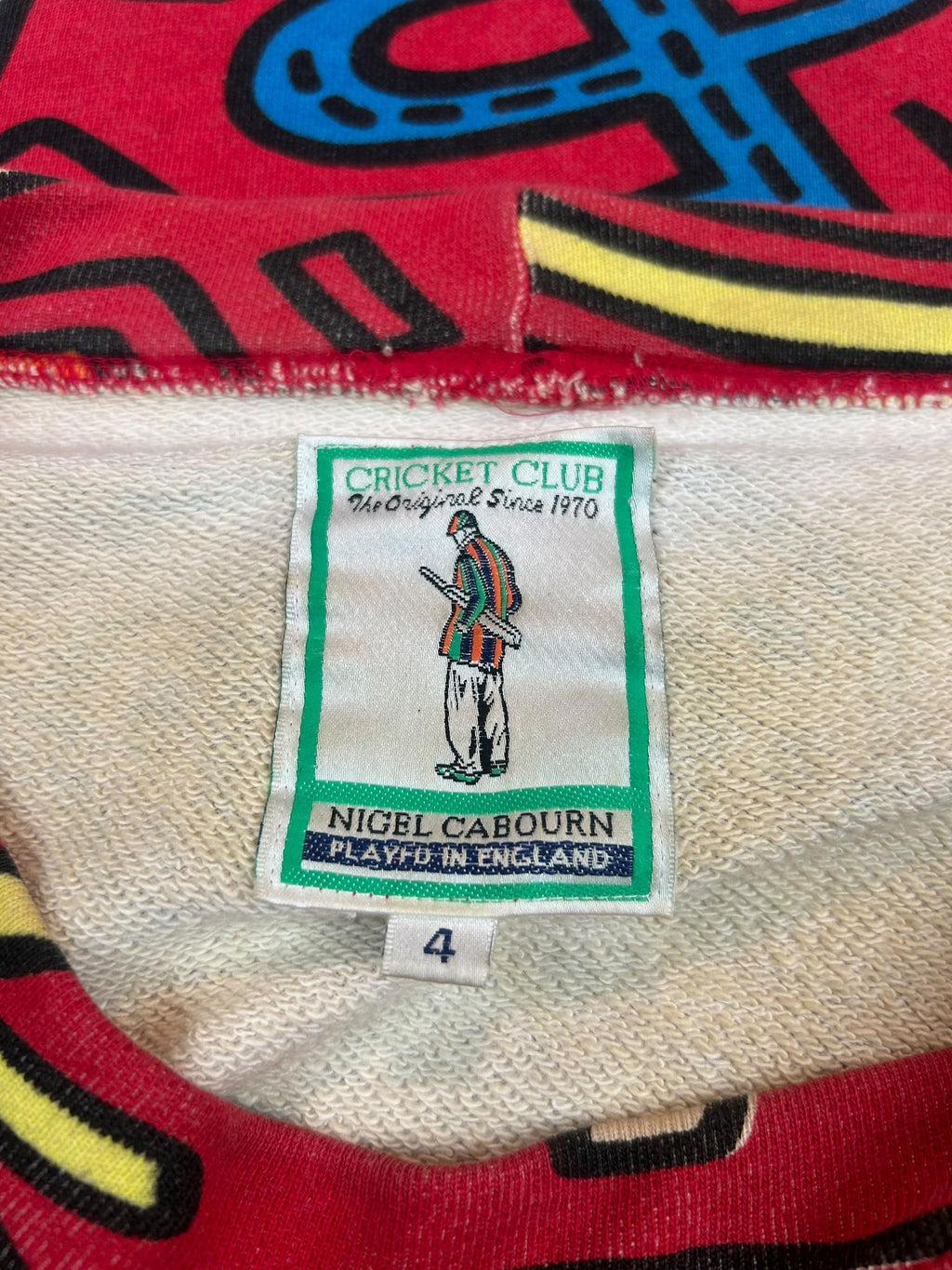 Nigel Cabourn 80s Cricket 'Crazy Print' Sweater