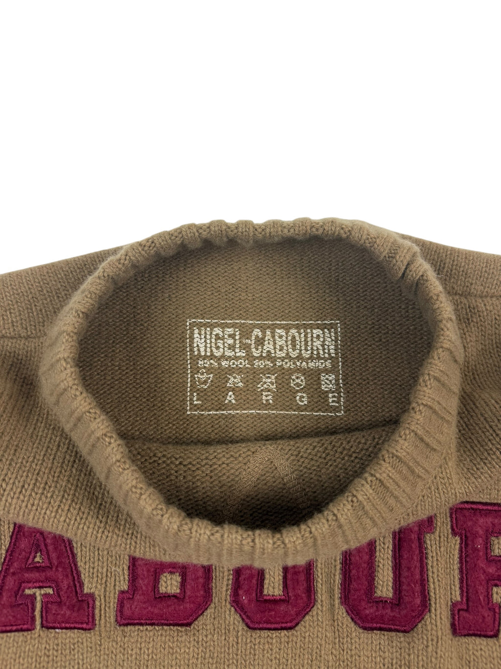 Nigel Cabourn 1990s Spell-Out Wool Sweater