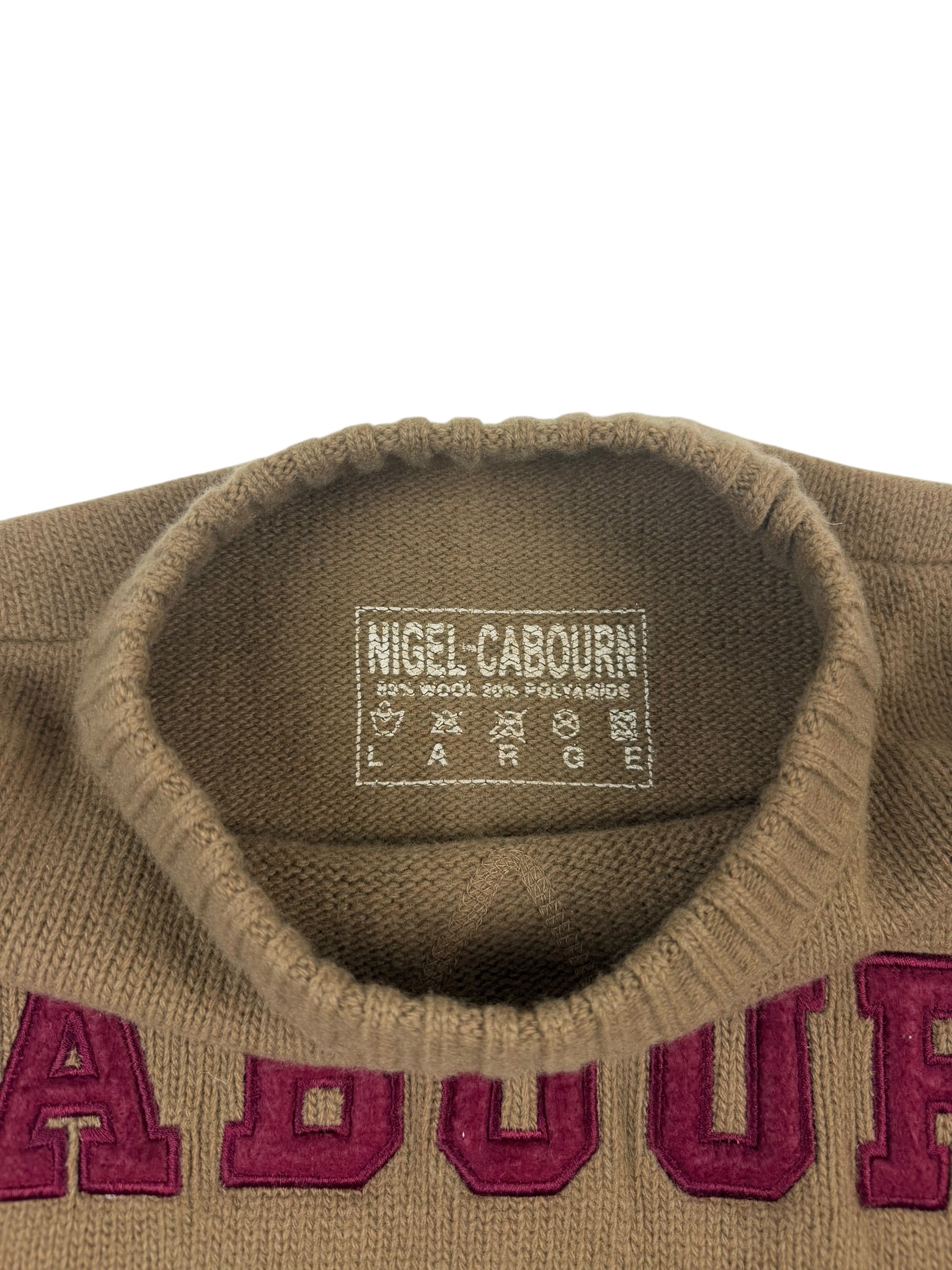 Nigel Cabourn 1990s Spell-Out Wool Sweater