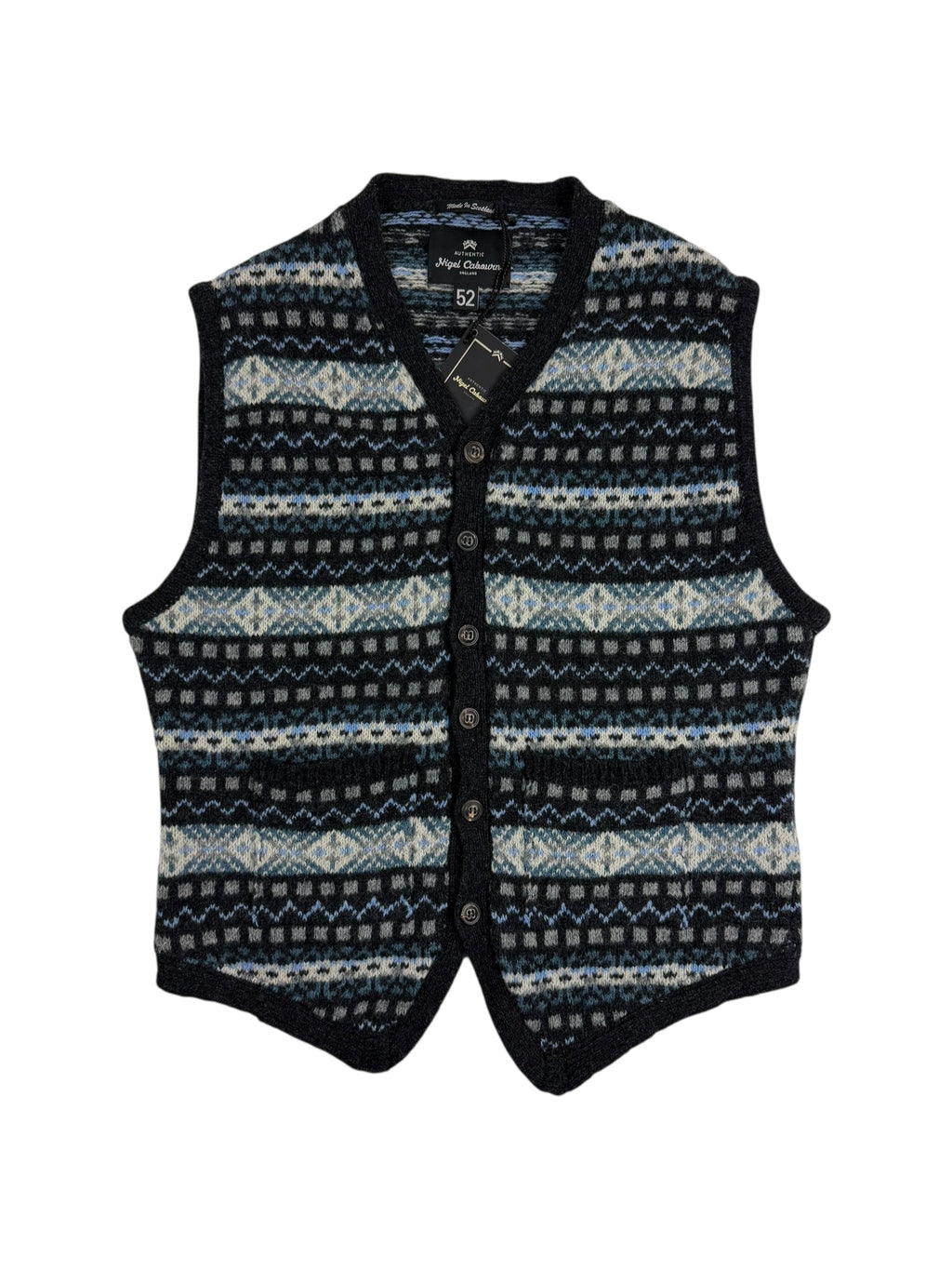 Nigel Cabourn Authentic Wool Fairisle Knit Vest