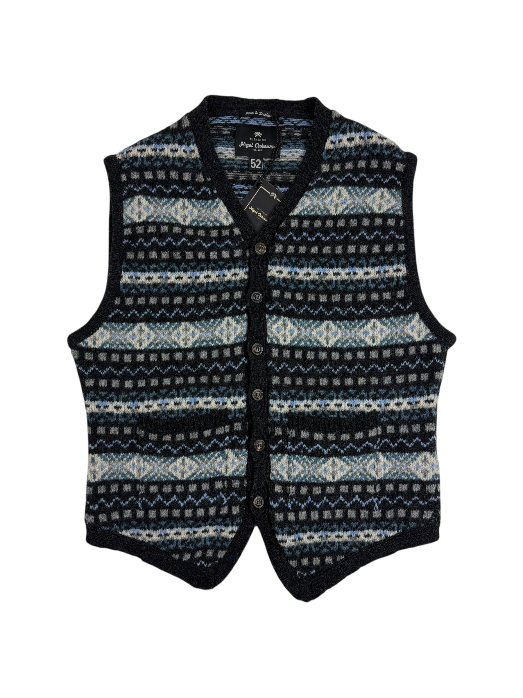 Nigel Cabourn Authentic Wool Fairisle Knit Vest