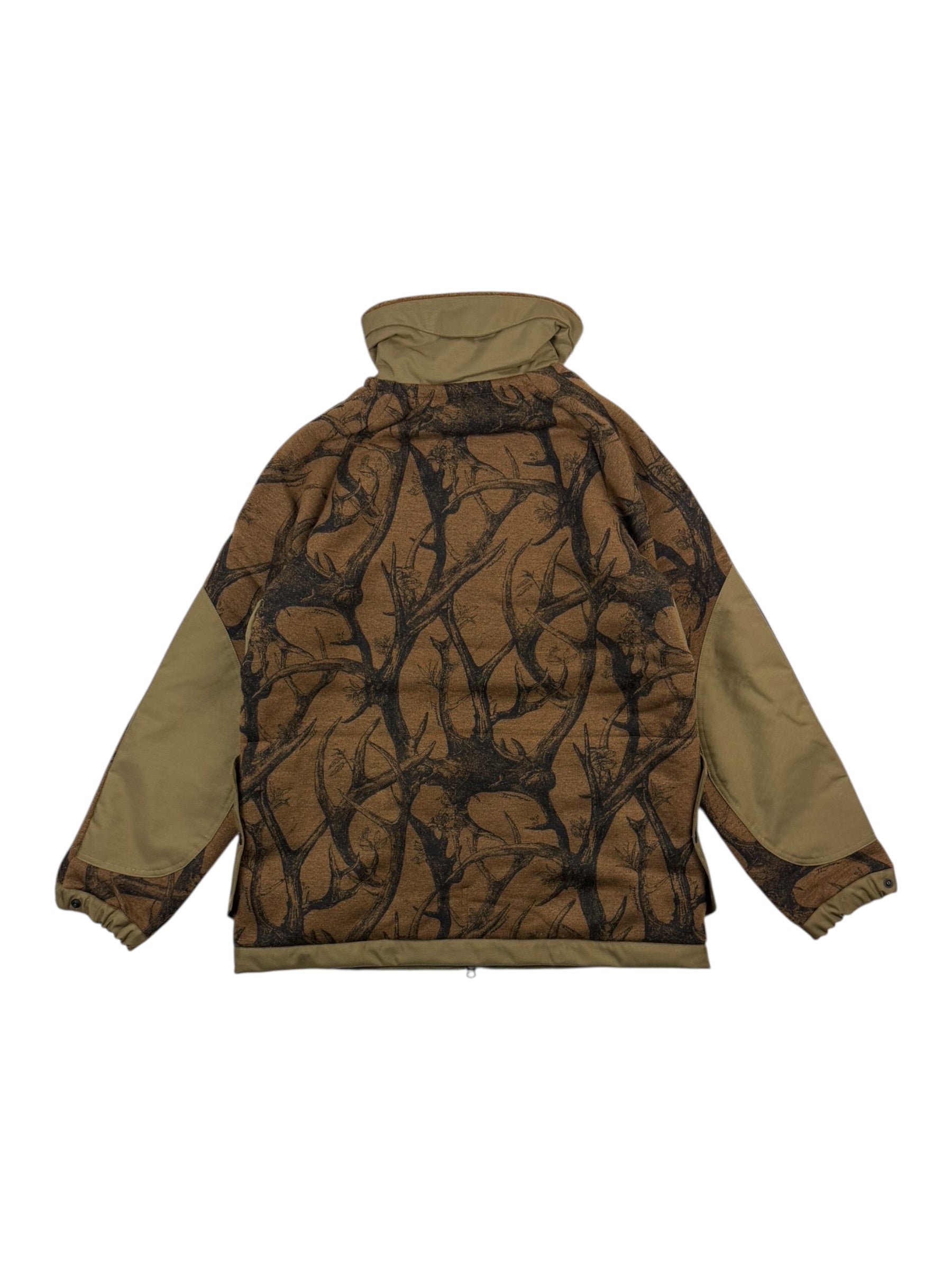 Norbit by Hiroshi Nozawa Horn Tree Wool Print Boa Jacket