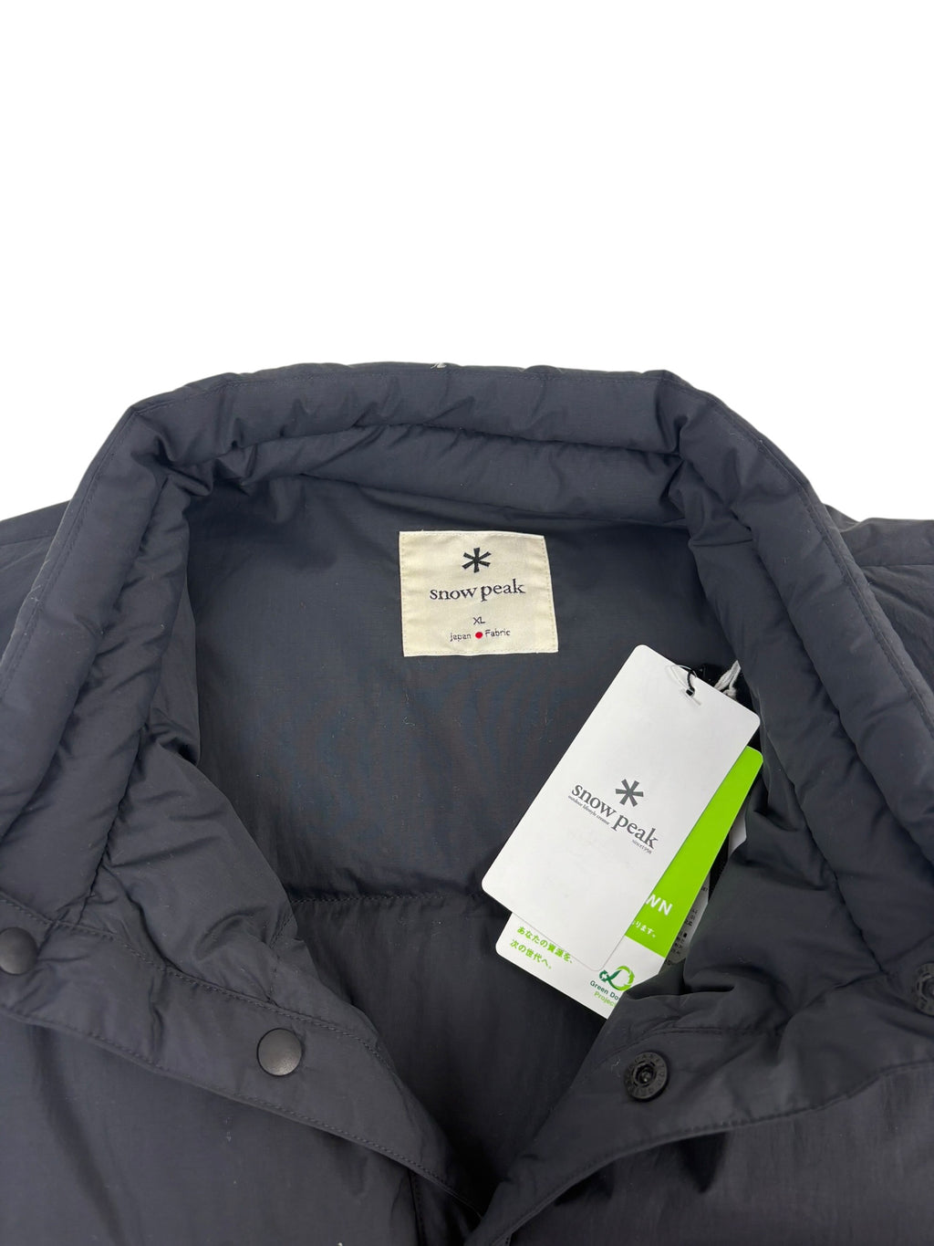 Snow Peak Nylon Recycled Down Black Vest