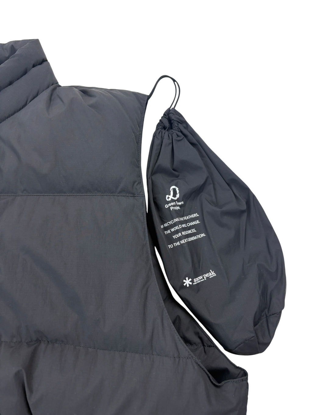 Snow Peak Nylon Recycled Down Black Vest