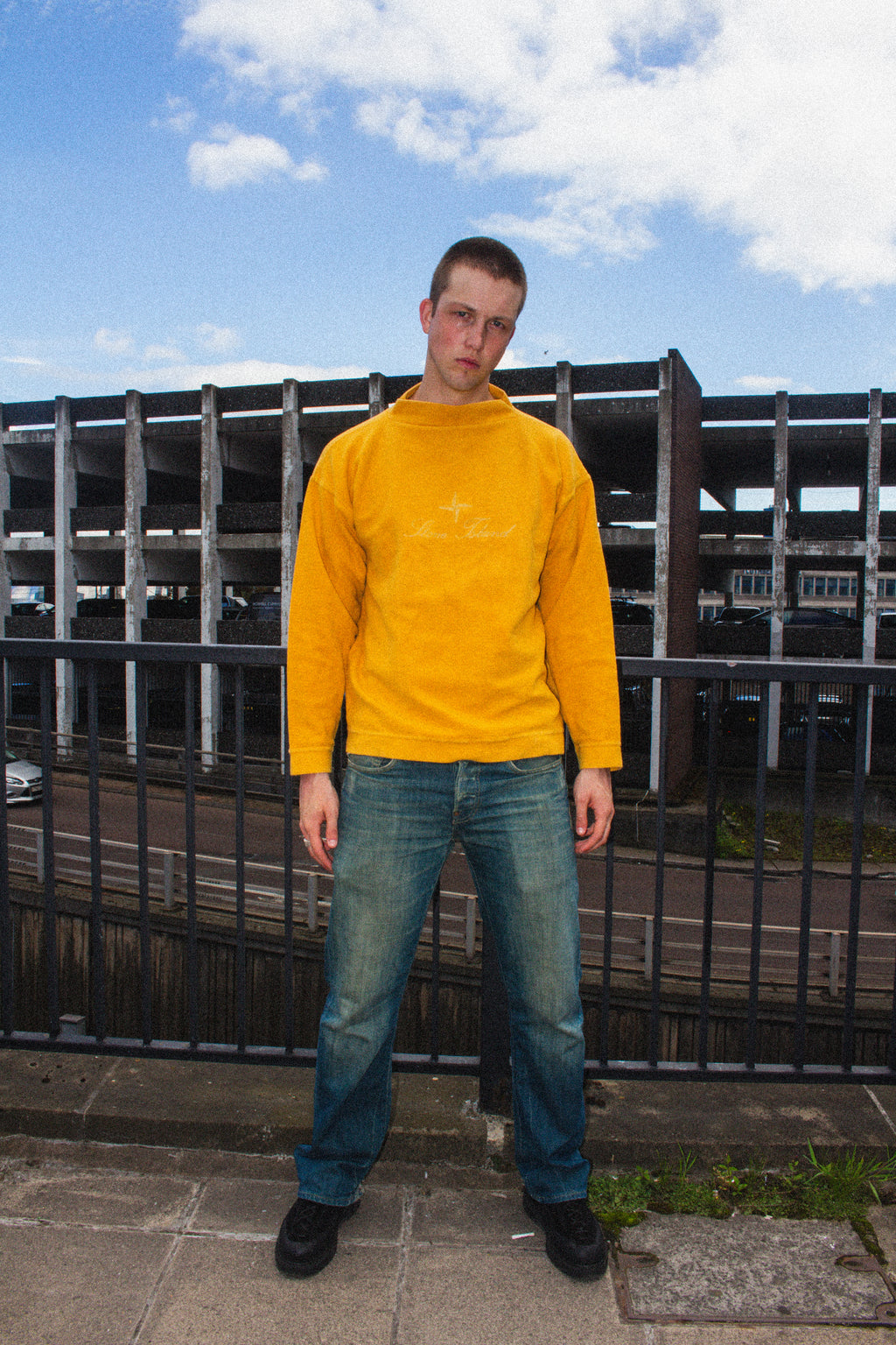 Stone Island 1987 Spell-Out Mock Neck Sweater