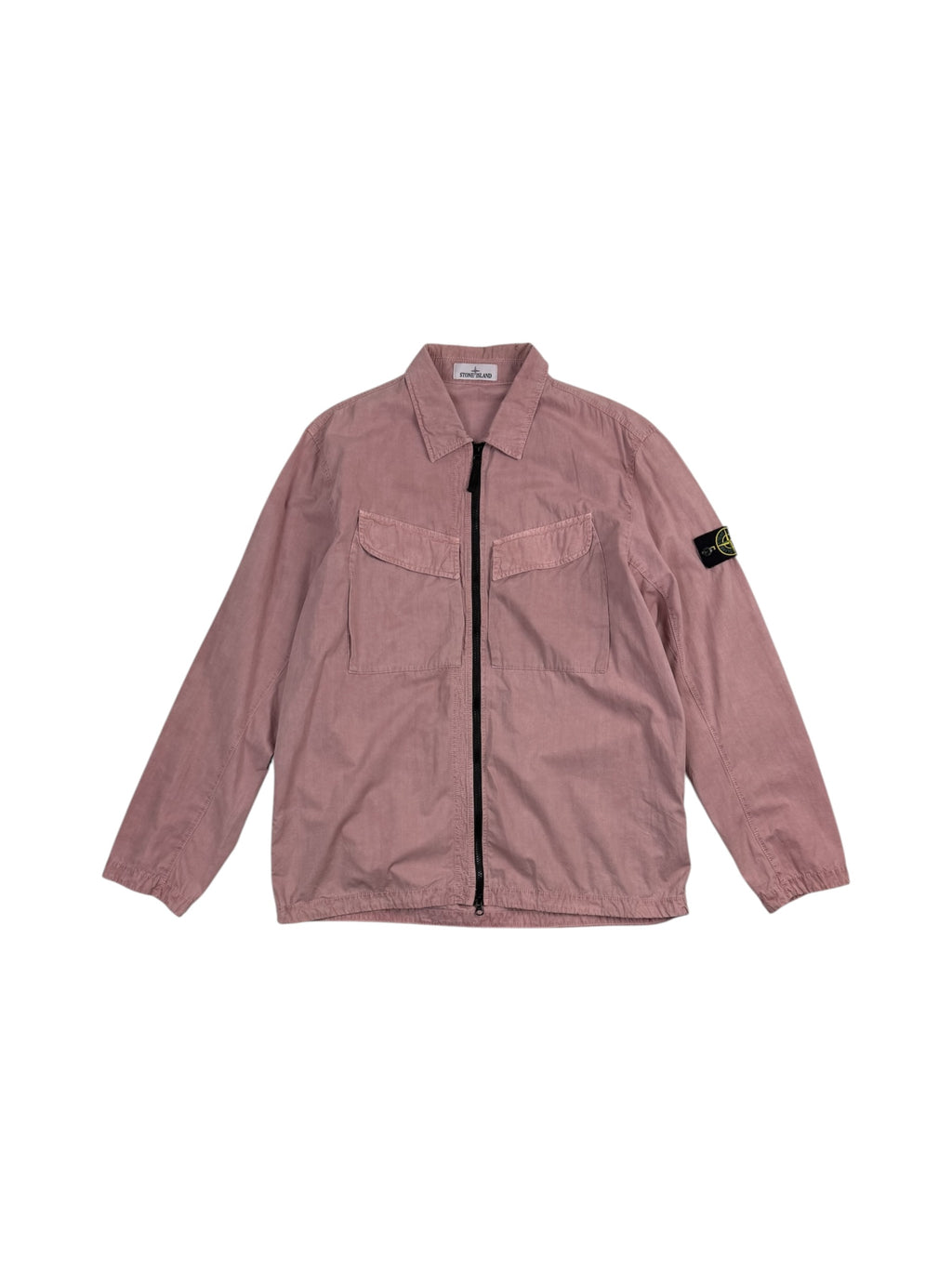 Stone Island Brushed Cotton Canvas Zip Jacket