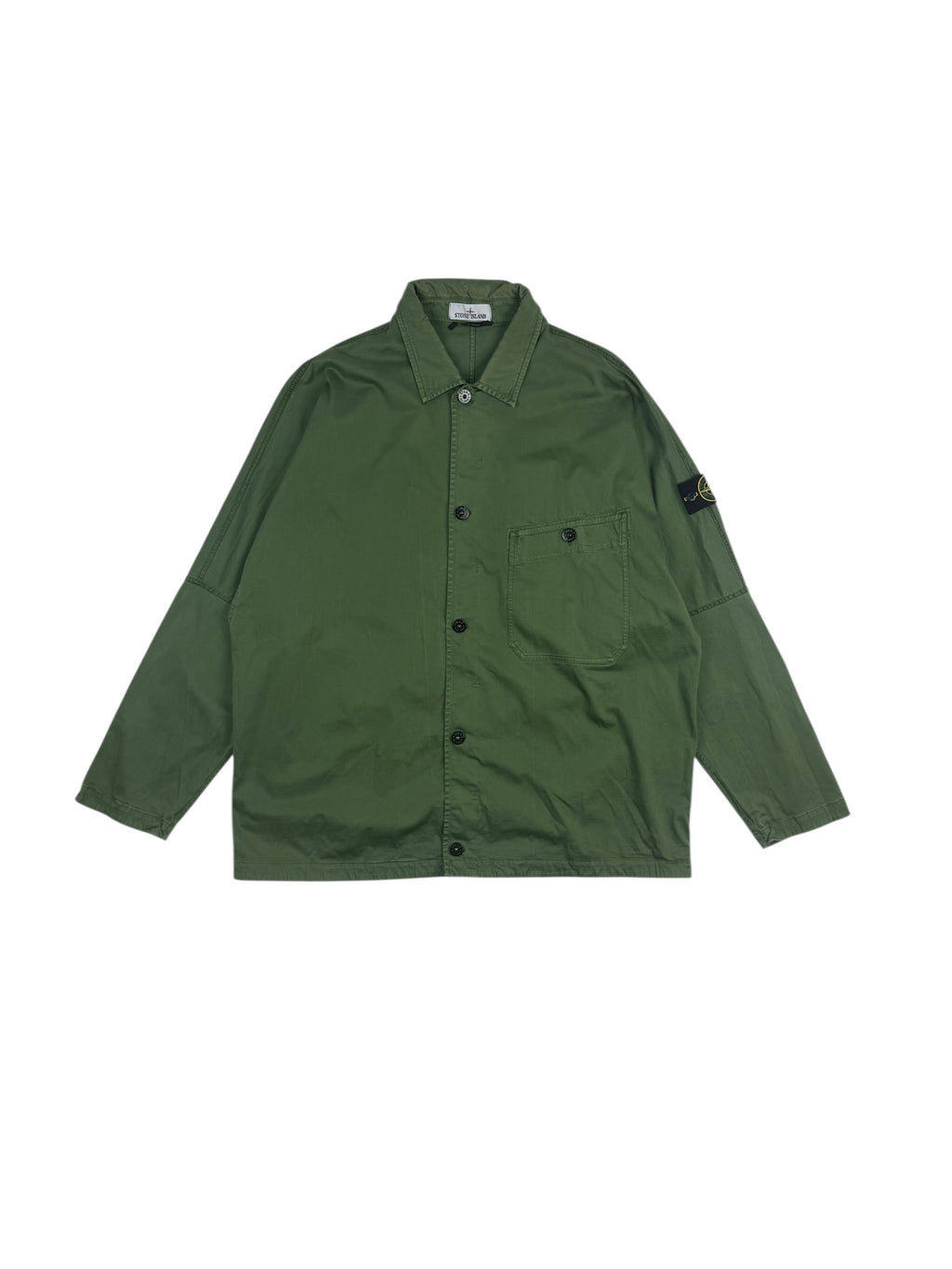 Stone Island Stretch Cotton Satin Overshirt
