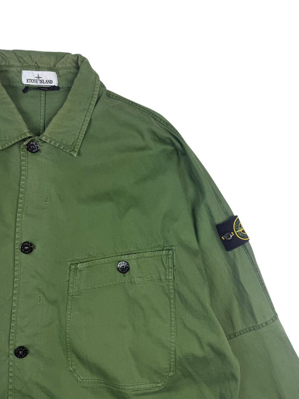 Stone Island Stretch Cotton Satin Overshirt