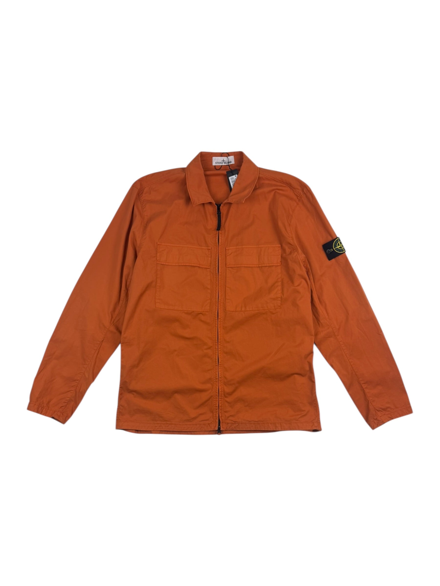 Stone Island Supima Cotton Twill Zip Overshirt
