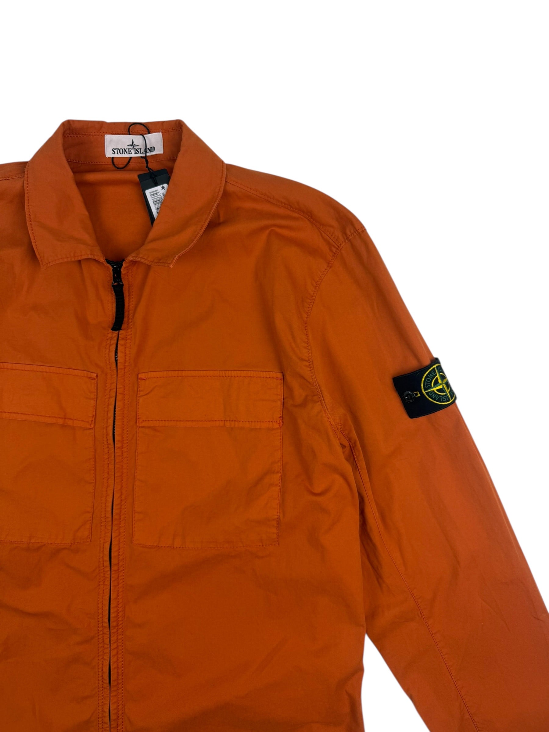 Stone Island Supima Cotton Twill Zip Overshirt
