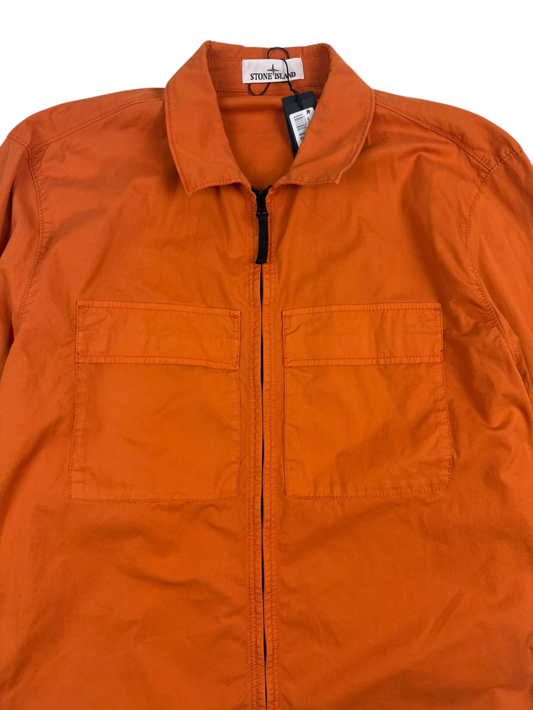 Stone Island Supima Cotton Twill Zip Overshirt