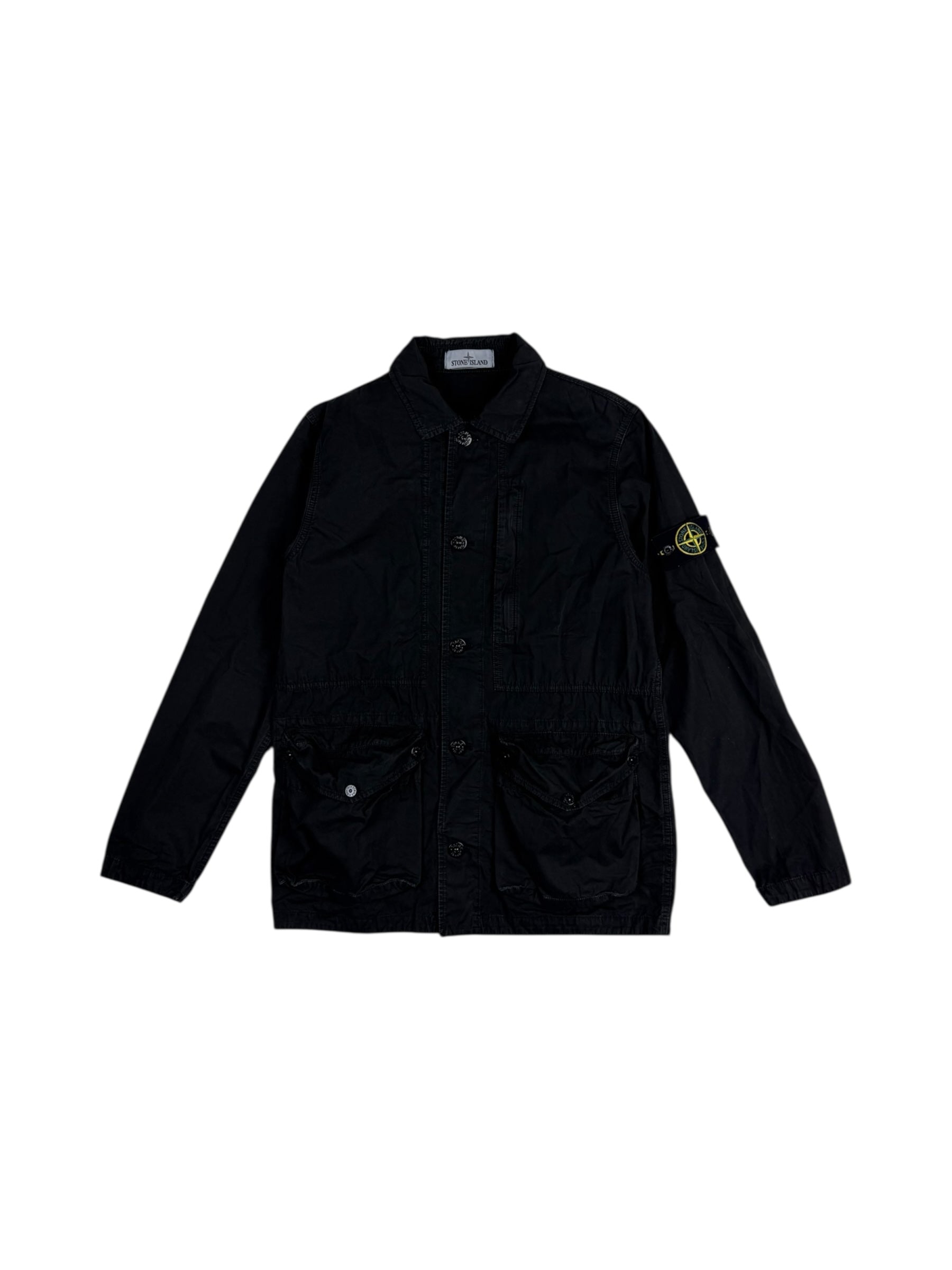 ストーンアイランド　TELA SMERIGLI ATA ジャケット ブラック　M Stone Island Tela Smerigliata Jacket – RE:BOURN