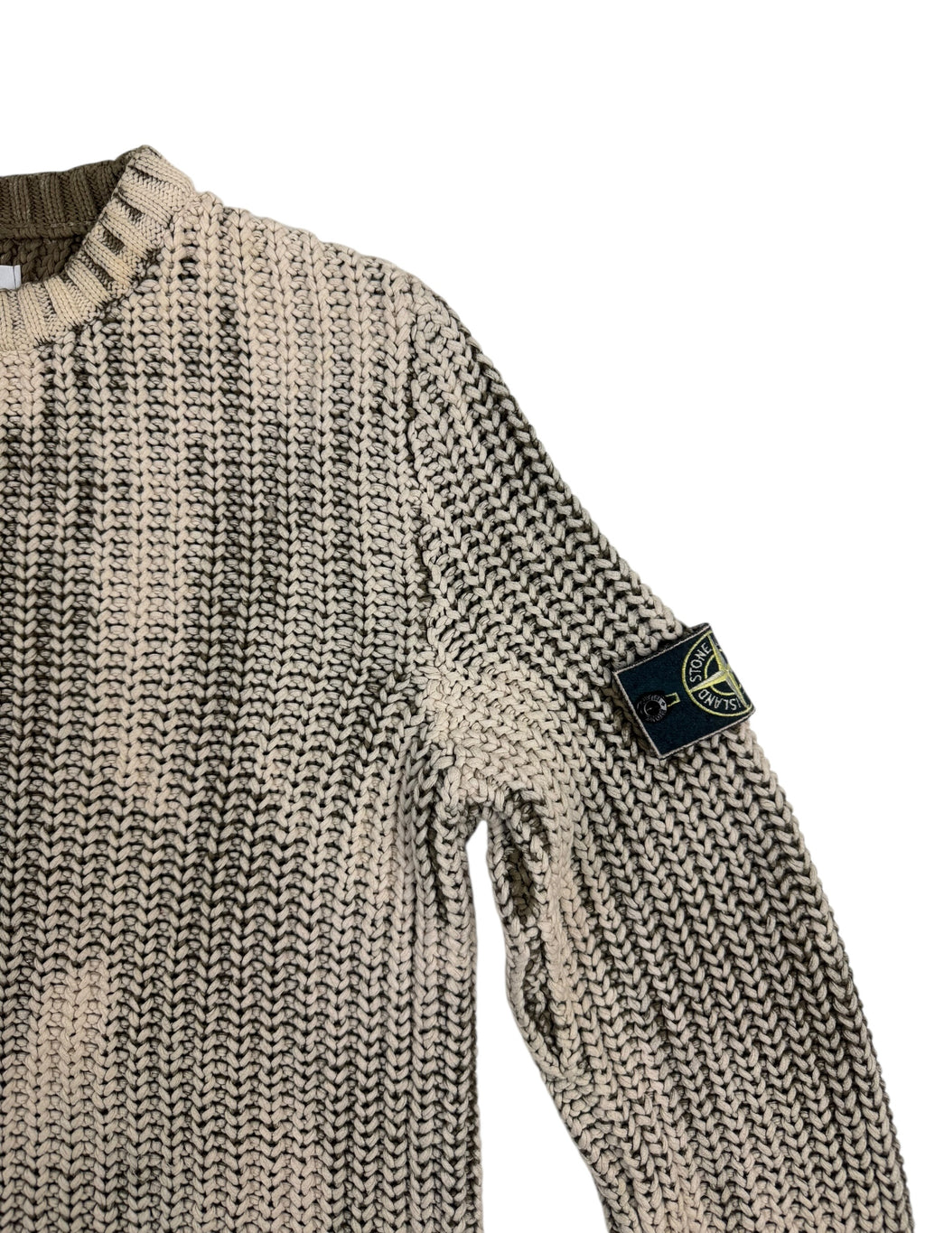 Stone Island Hand Corrosion Cable Knit Jumper