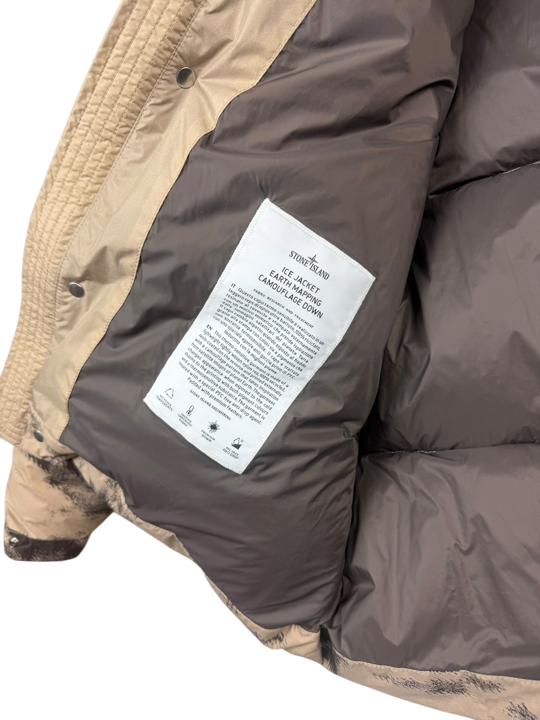 Stone Island Ice Earth Mapping Camo Down Jacket