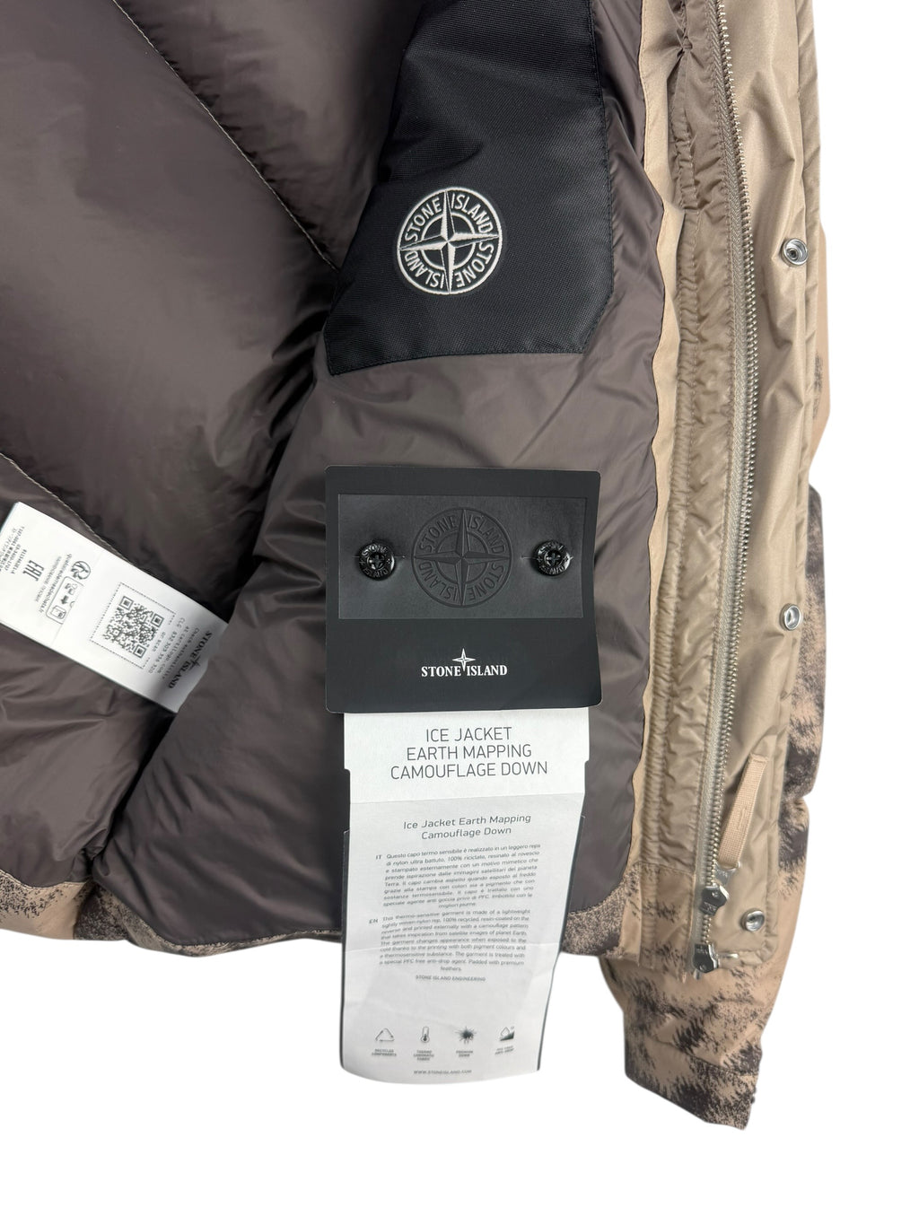 Stone Island Ice Earth Mapping Camo Down Jacket