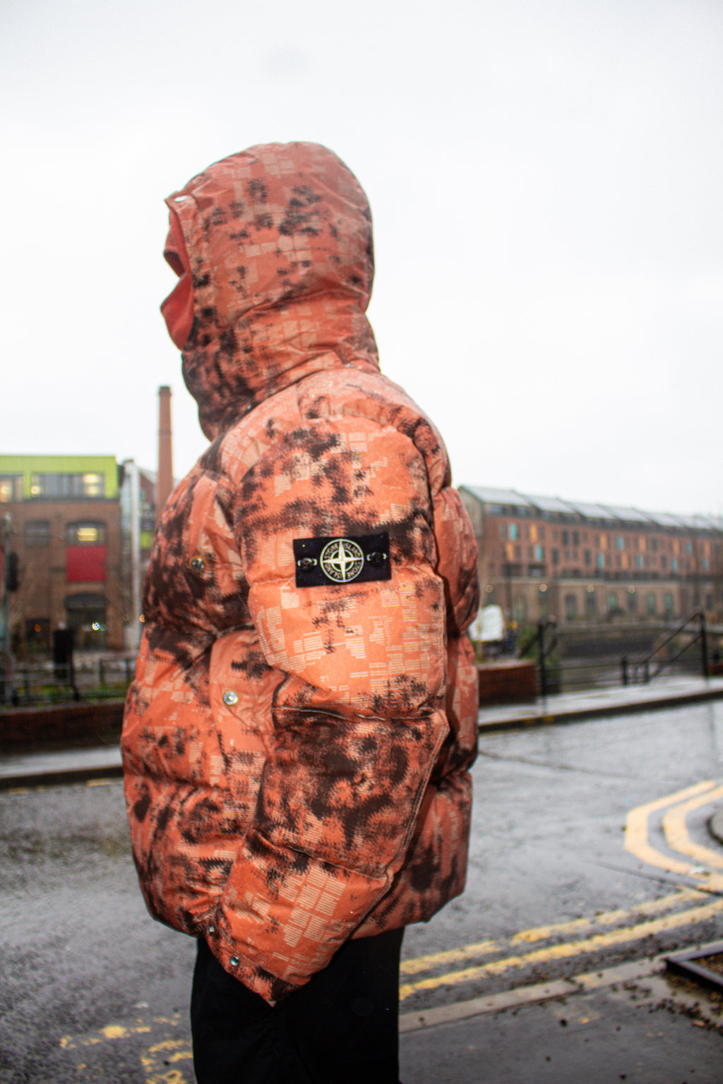 Stone Island Ice Earth Mapping Camo Down Jacket